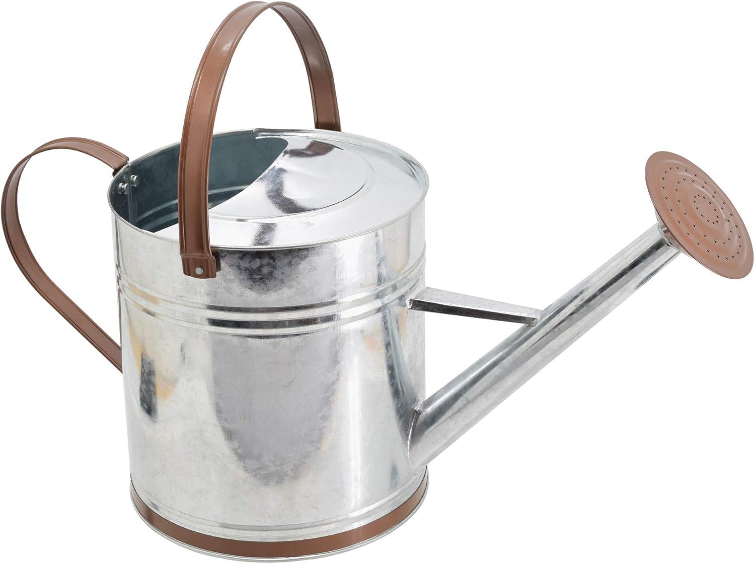 Classic 2.6 Gal Shiny Galvanized Metal Watering Can