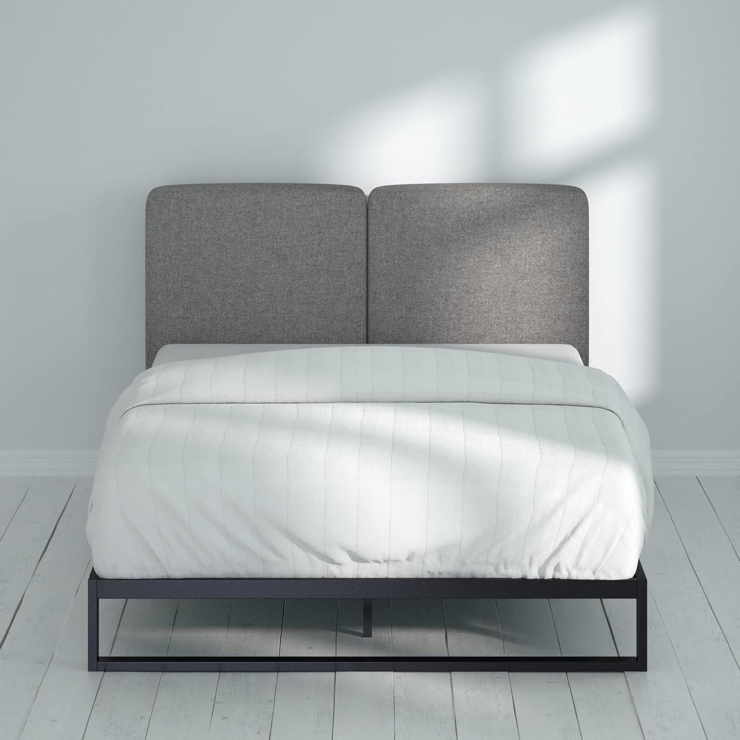 Zinus Parker Metal Platform Bed, Charcoal, Twin