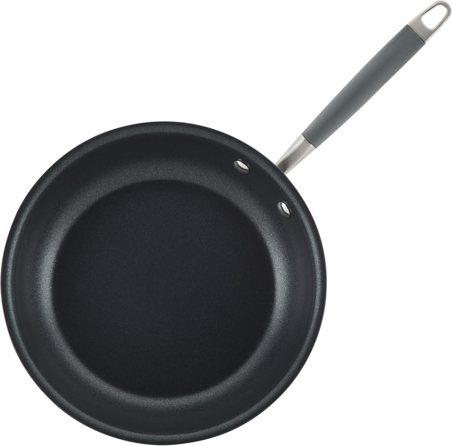 Anolon Advanced Home 10.25" & 12.75" Twin Pack Open Fry Pans Moonstone: Nonstick, Hard Anodized, Oven-Safe, Hand Wash