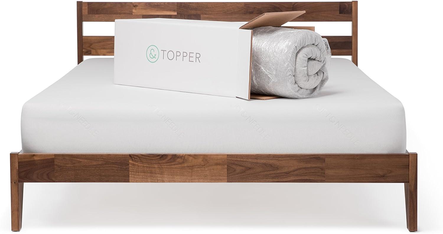 Twin 2-Inch Gray Foam Mattress Topper