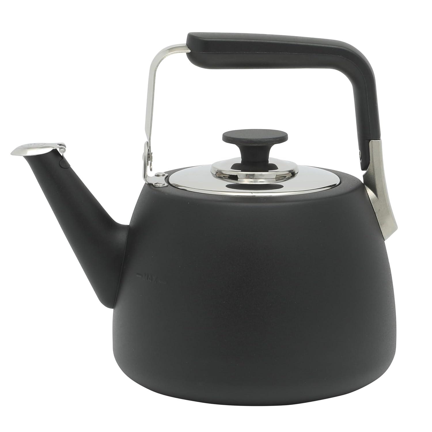 Sur La Table Kitchen Essentials Sur La Table Kitchen Essential Large 2 QT Heavy Gauge Stainless Steel Whistling Tea Kettle