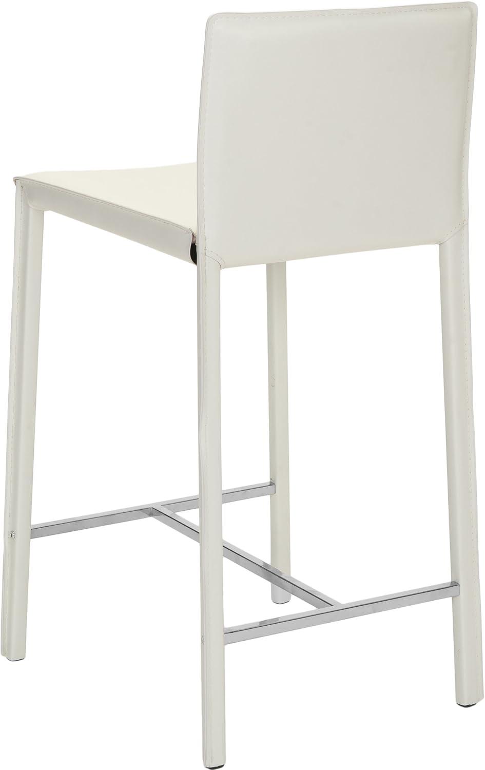 Jason 24" H Counter Stool (Set of 2) - FOX2003 - White - Safavieh Couture