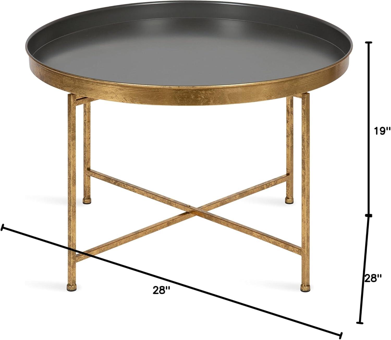 Kate and Laurel Celia Round Metal Coffee Table