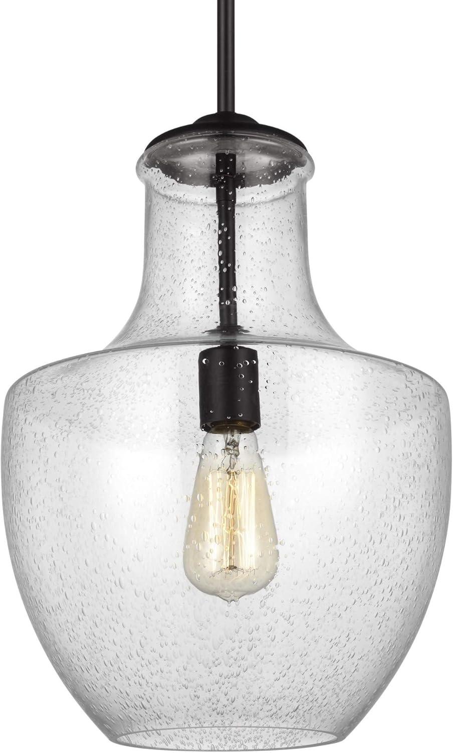 Oil Rubbed Bronze Clear Glass Globe Pendant Light