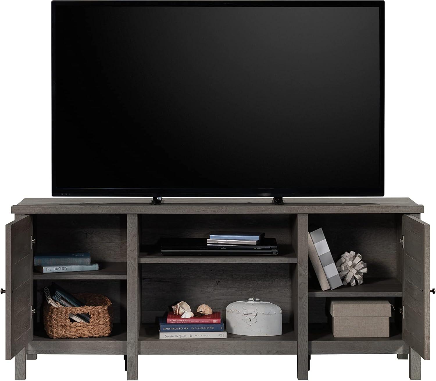 Mystic Oak 60" Farmhouse TV Stand with Cabinets