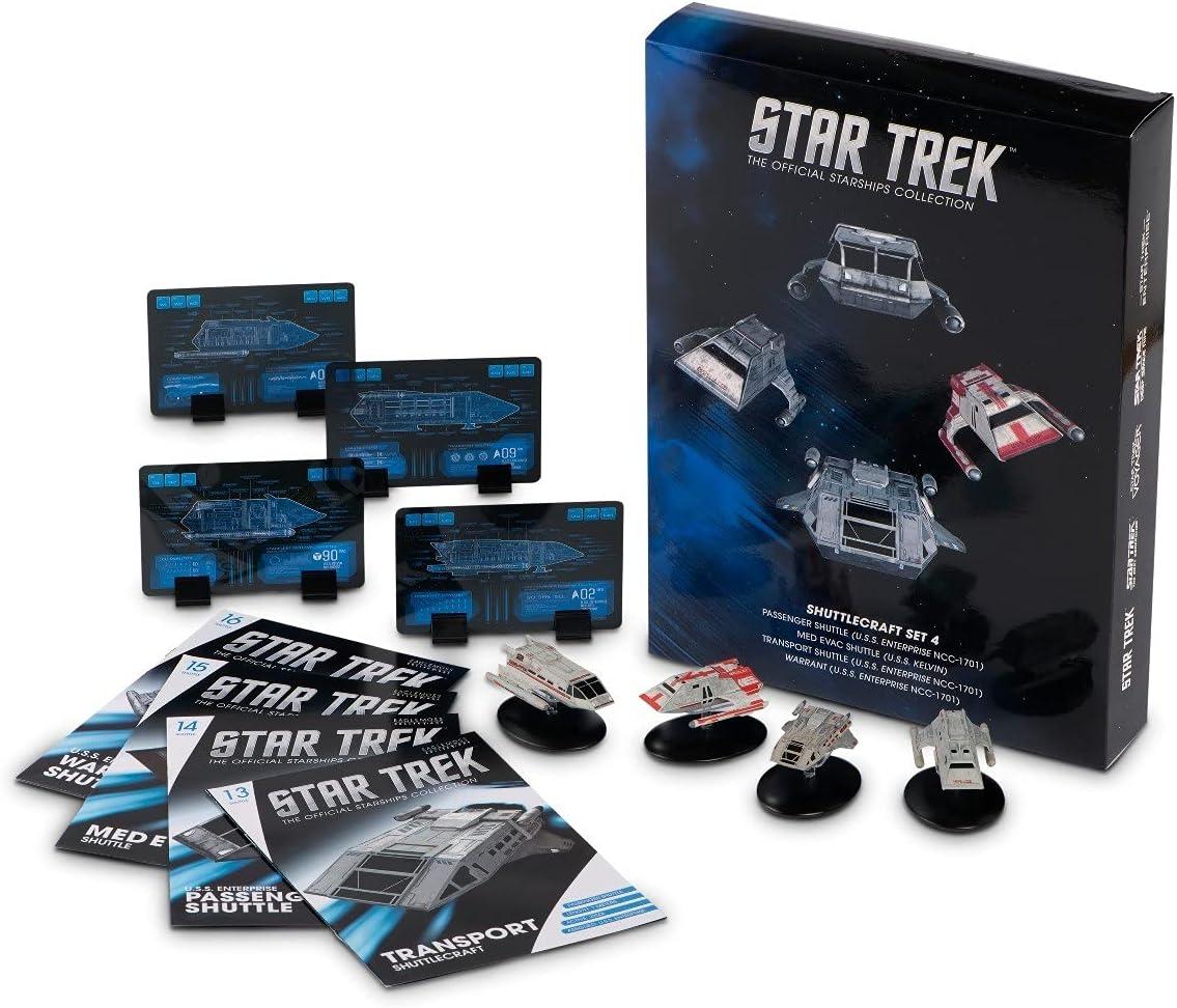 Eaglemoss Collections Star Trek Shuttlecraft Replica Set 4 | Passenger, Warrant, Short-Range, Medical | UK Version