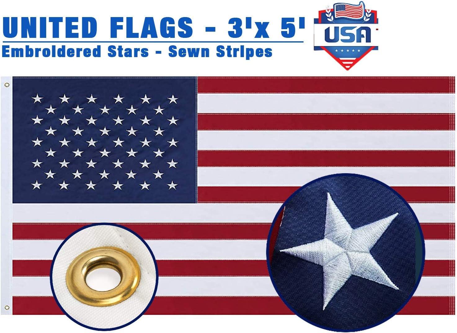 3x5 Feet American Flag 150D Nylon USA Flag Outdoor Indoor US Flag Printed