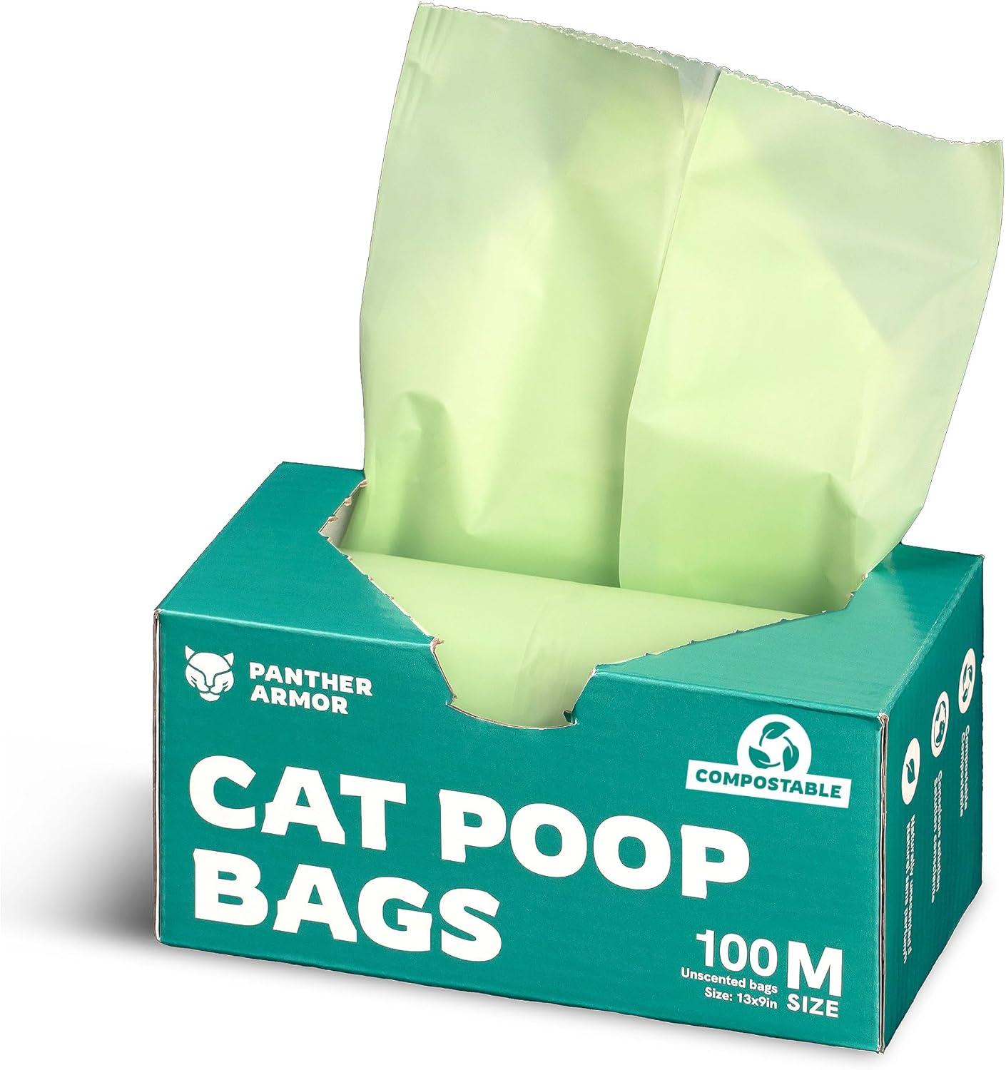 Panther Armor Strong Leakproof Dog Poop Bags - Reliable Poop Bags and Dog Bags Poop Collection Essentials, Large, Green, 200 pc