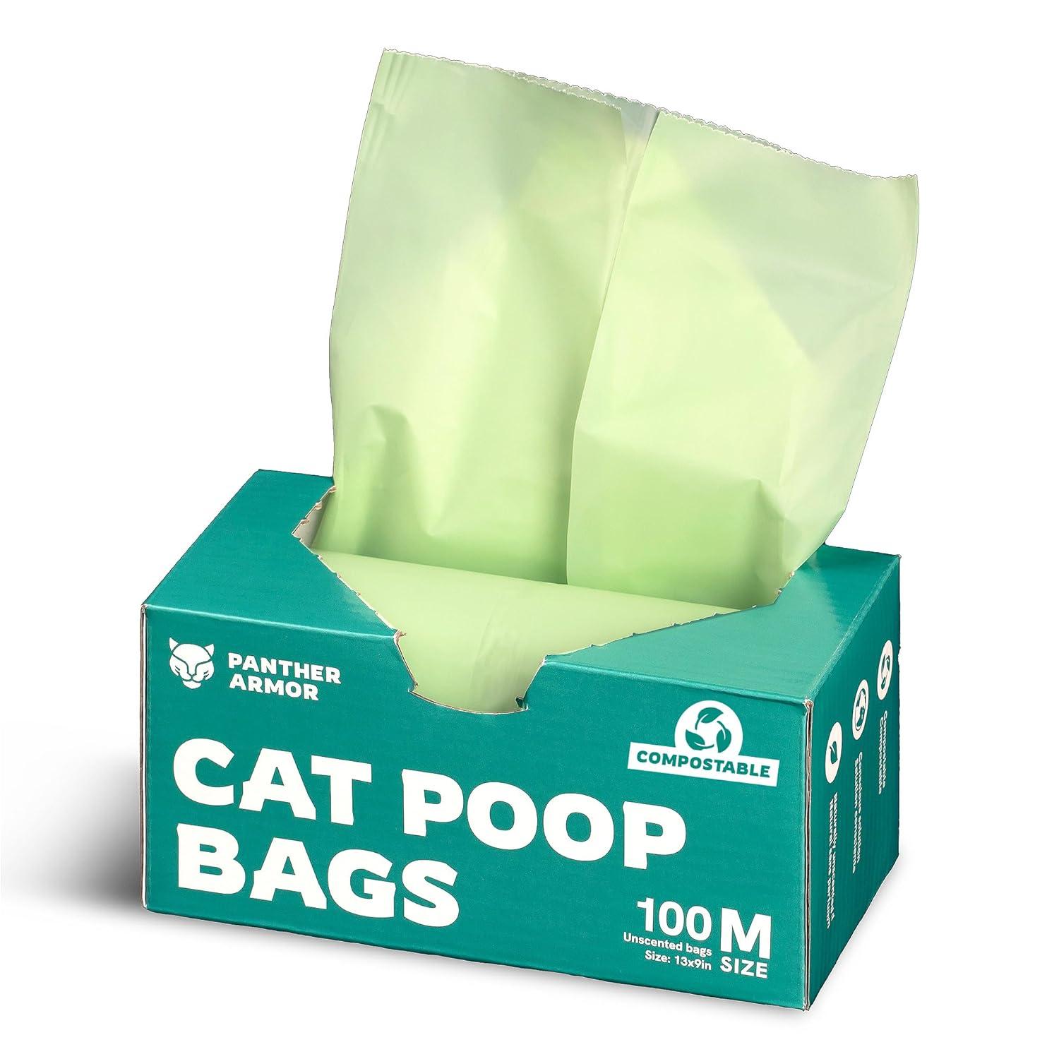 Panther Armor Strong Leakproof Dog Poop Bags - Reliable Poop Bags and Dog Bags Poop Collection Essentials, Large, Green, 200 pc