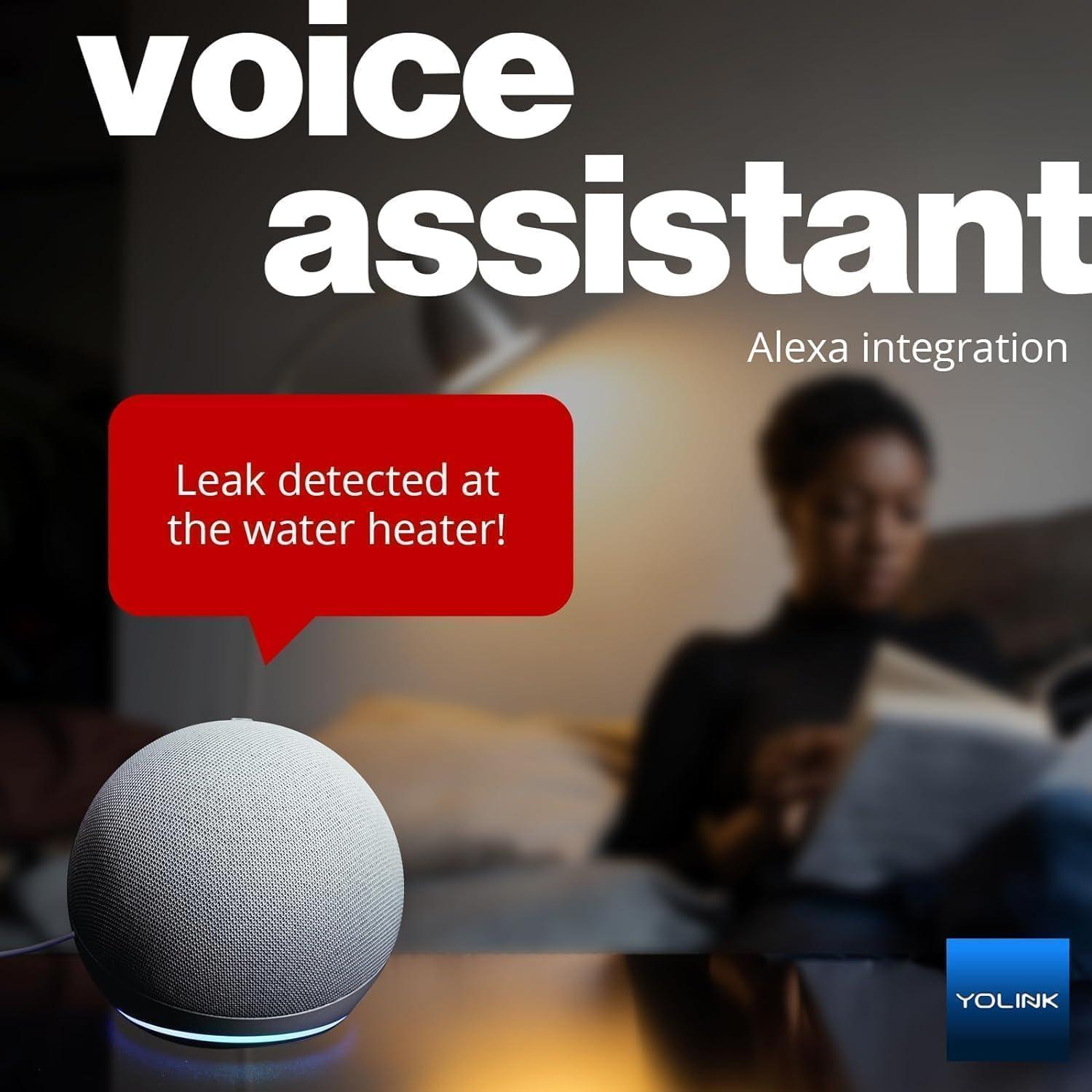 YoLink Smart Home Starter Kit: Hub & 2-Pack Water Leak Sensor 1, LoRa Up to 1/4 Mile Open-Air Range, SMS/Text, Email & Push Notifications, w/Alexa, IFTTT, Home Assistant