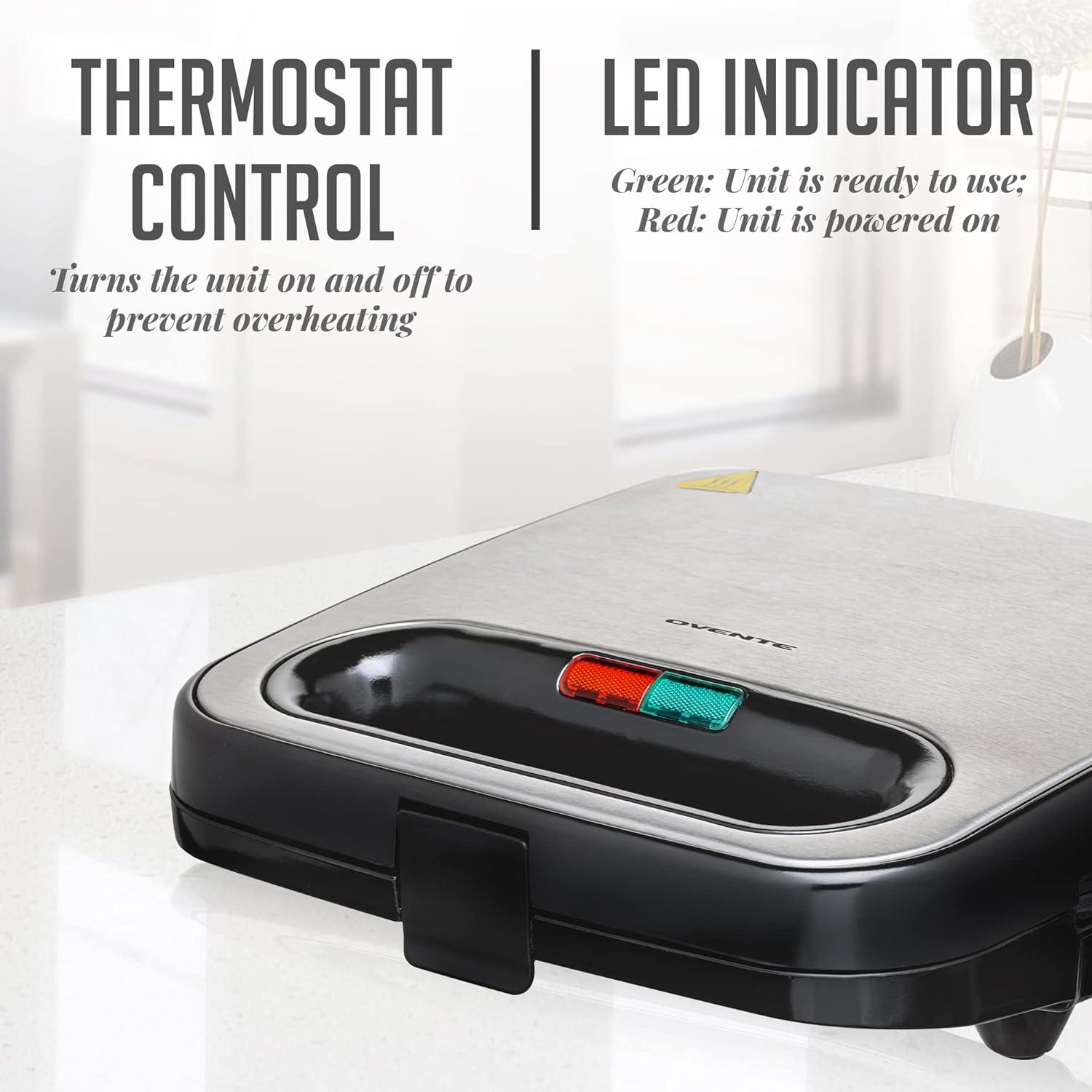 Ovente OVENTE Compact Electric Panini Press Grill