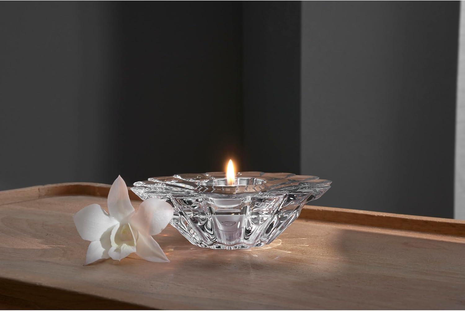 Aster Clear Crystal Flower-Inspired Votive Holder