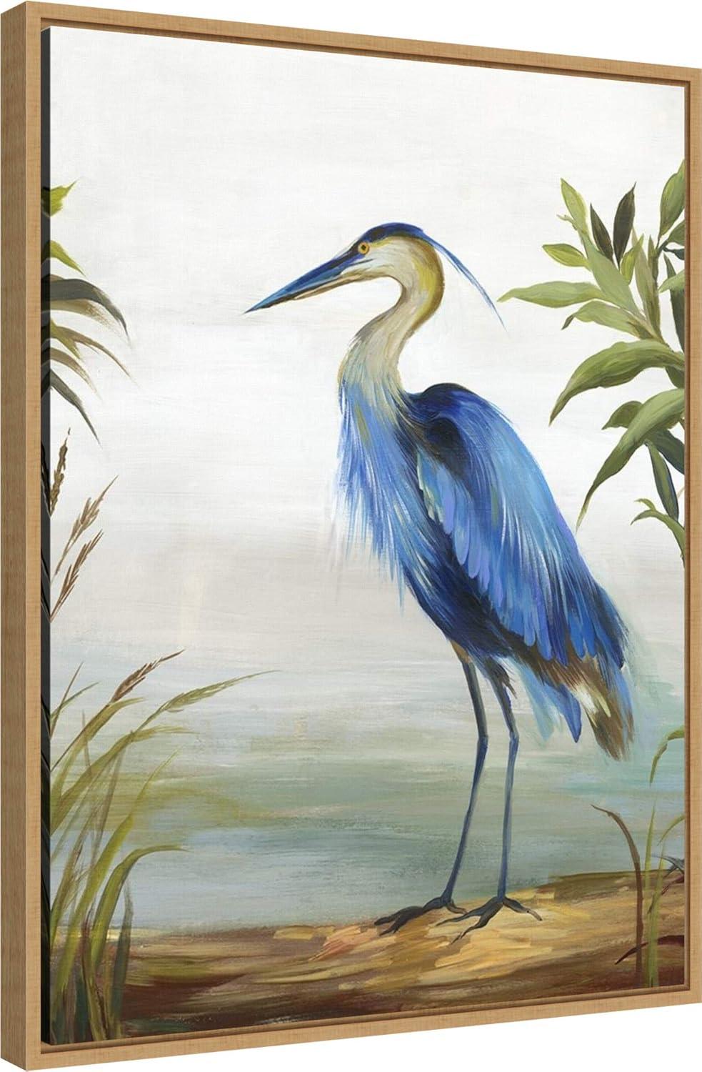 Blue Heron Lithograph Canvas Art for Kids, 18" x 24"