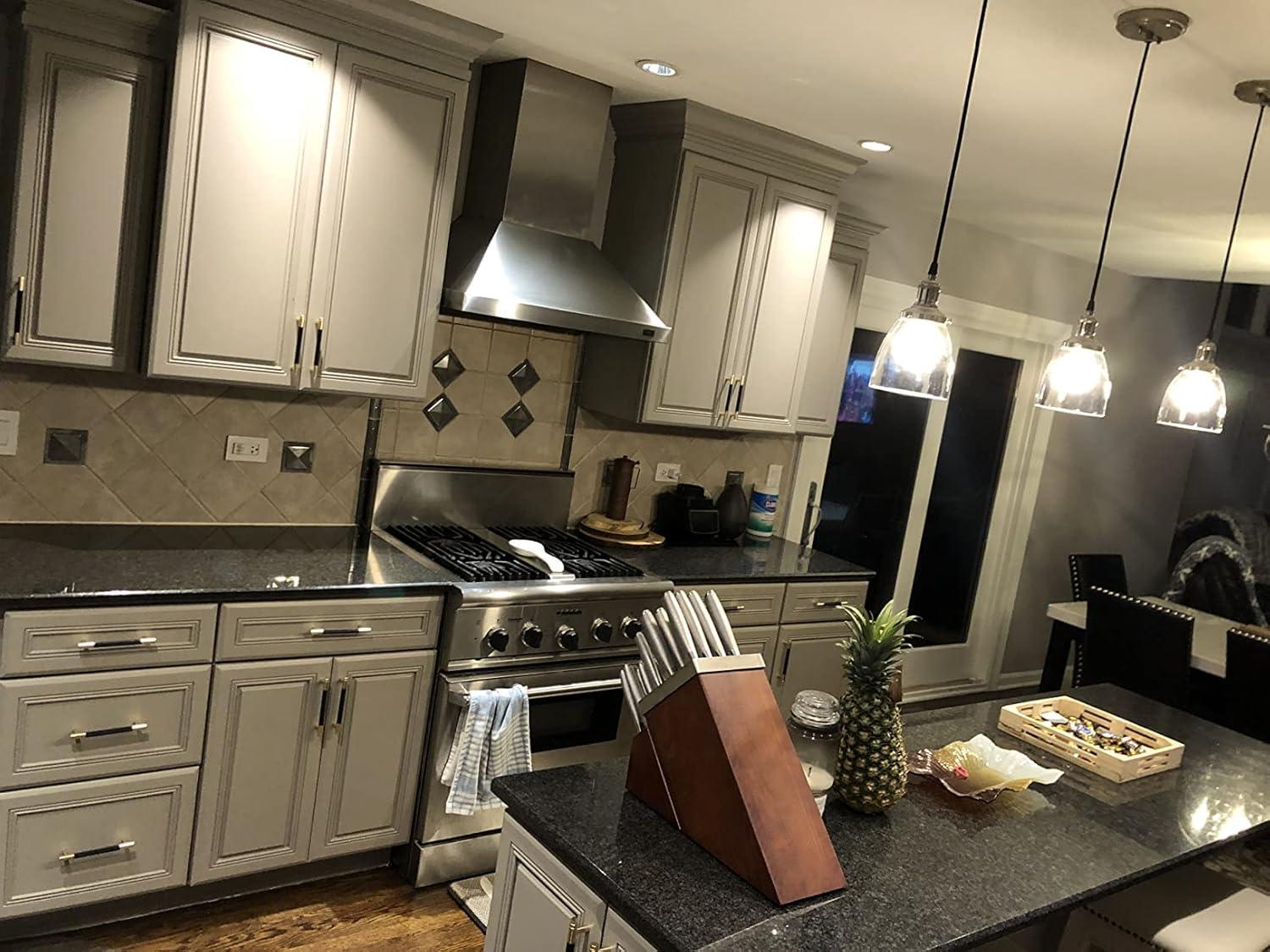 2 Pack 3 Inch 76 mm Bar Cabinet Pulls Gold and Black Knurled Handles for Brushed Gold Drawer Pulls Cupboard Aluminum Handles (3 Inch, Set of 2, Gold and Black)