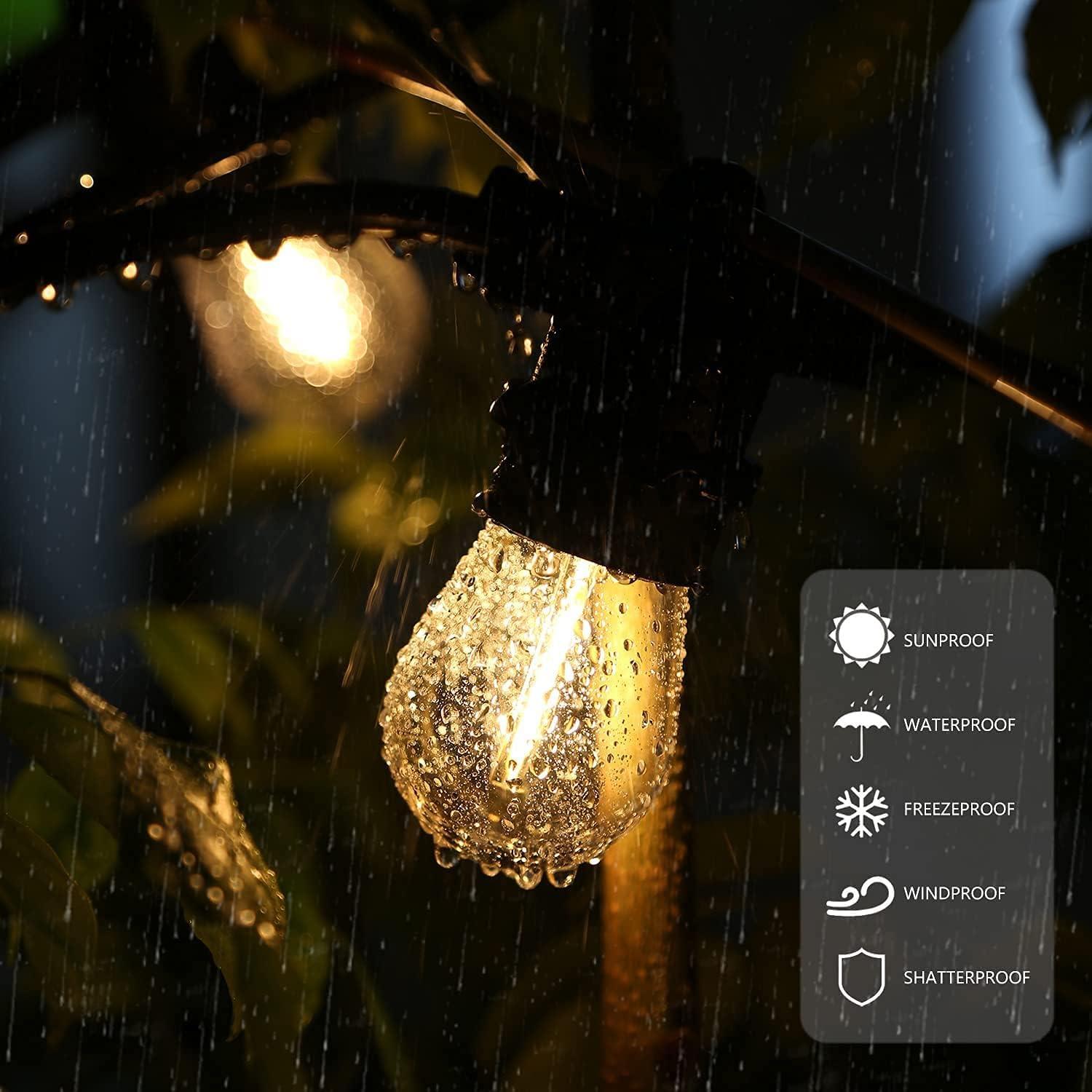 Svater Replacement Bulbs for Outdoor String Lights, 15 Pack S14 LED Bulbs for Patio, E26 Base 1W Bulb Equal to 11W Incandescent, Dimmable,Shatterproof 2700K Warm White