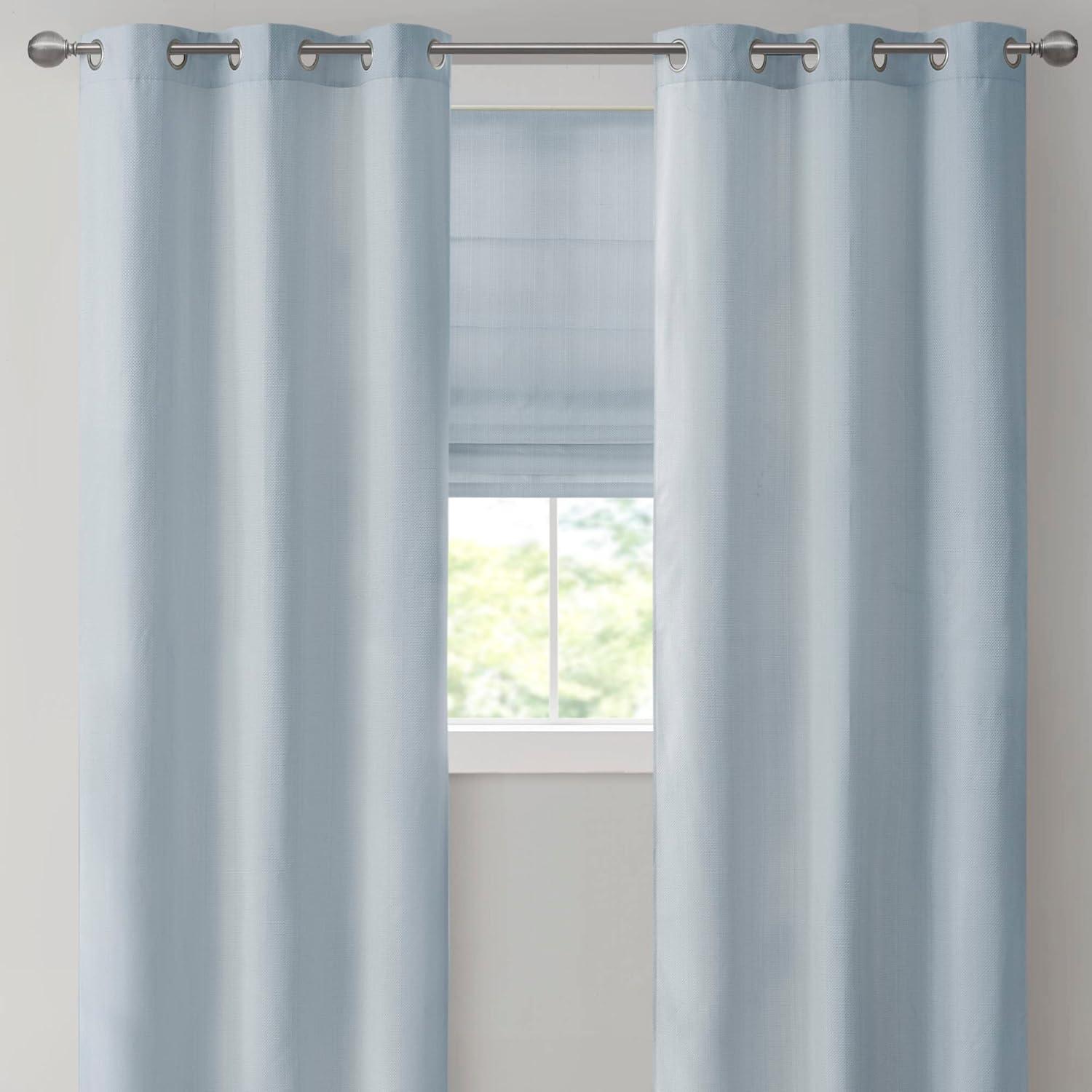 Madison Park Galen Basketweave Room Darkening Curtain Panel Pair (Set of 2)