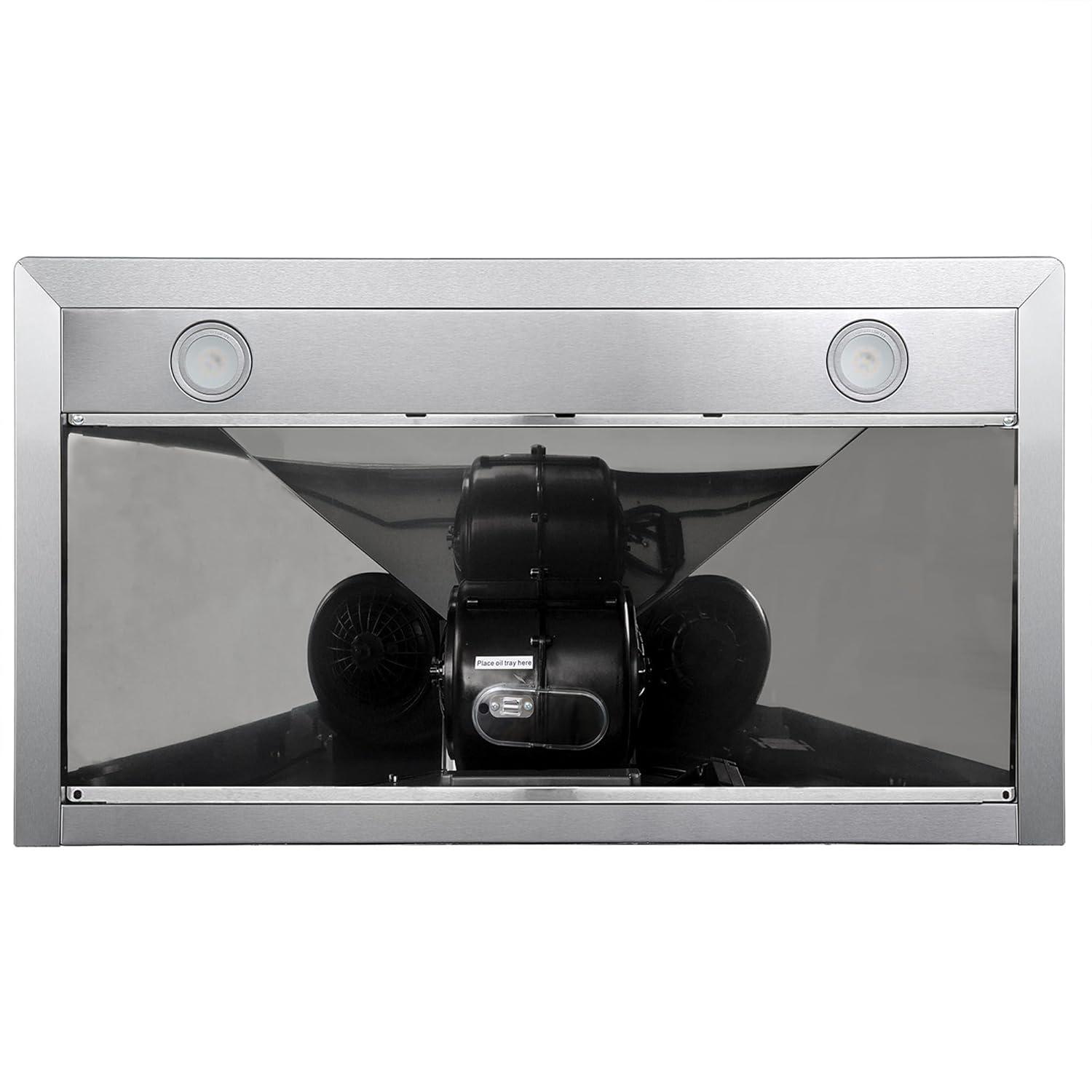 Cosmo 36 in. Ducted Wall Mount Range Hood in Stainless Steel with Touch Controls, LED Lighting and Permanent Filters