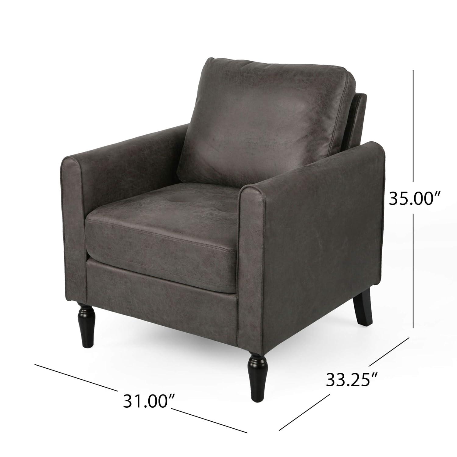 Blithewood Contemporary Club Chair Slate - Christopher Knight Home: Upholstered Accent, Polyester Fabric, Hardwood Frame