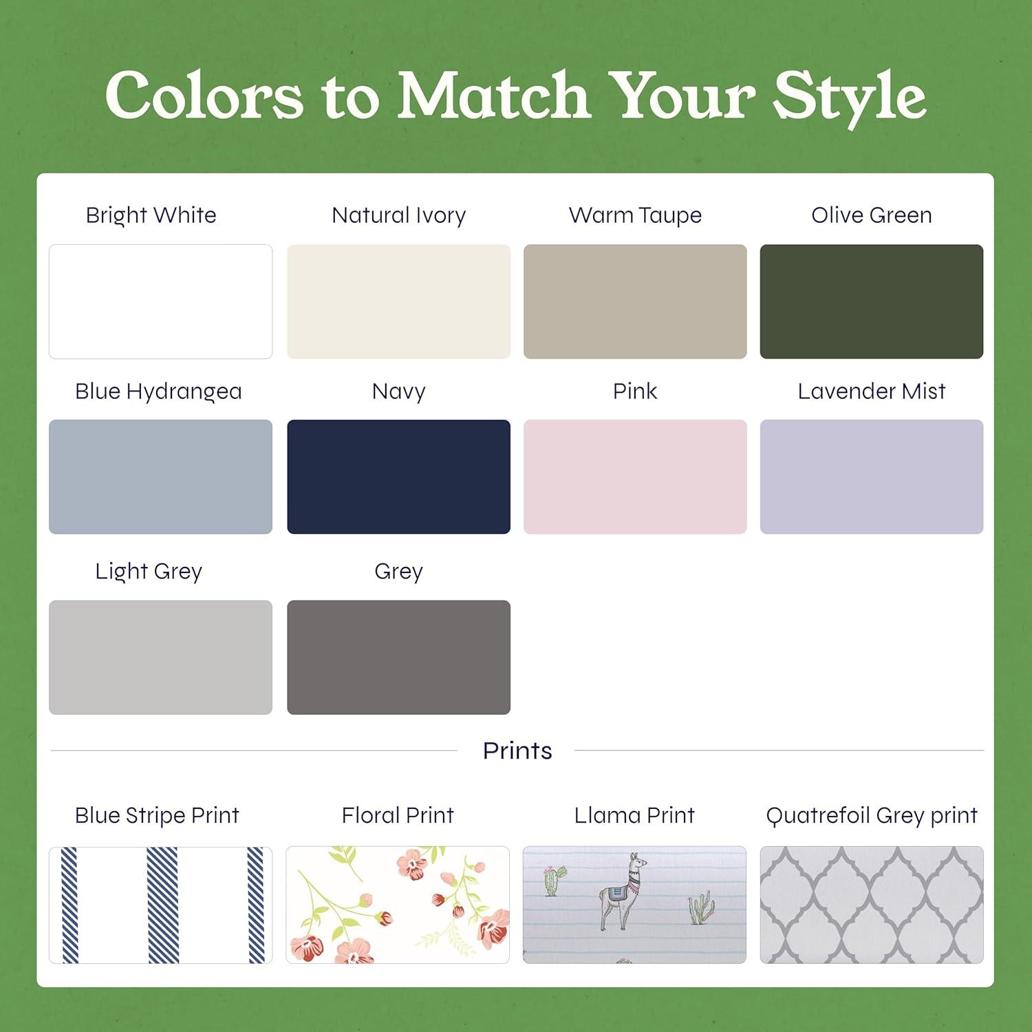 California Design Den 4-Piece Printed Full Sheets Set - 100% Organic Cotton Percale, Deep Pocket, - Quatrefoil Grey