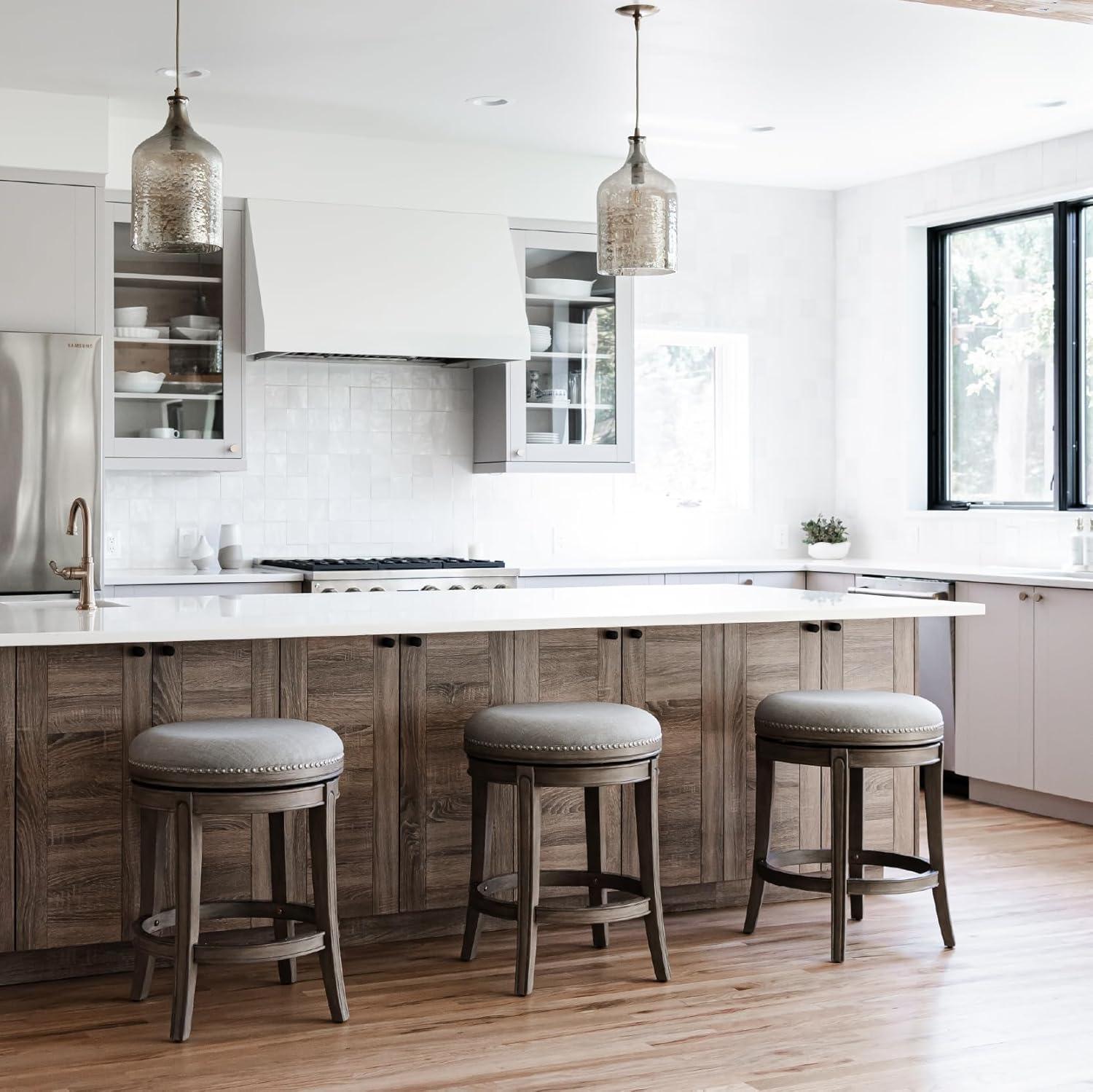 Maven Lane Maven Lane Alexander Stool with Fabric Upholstery