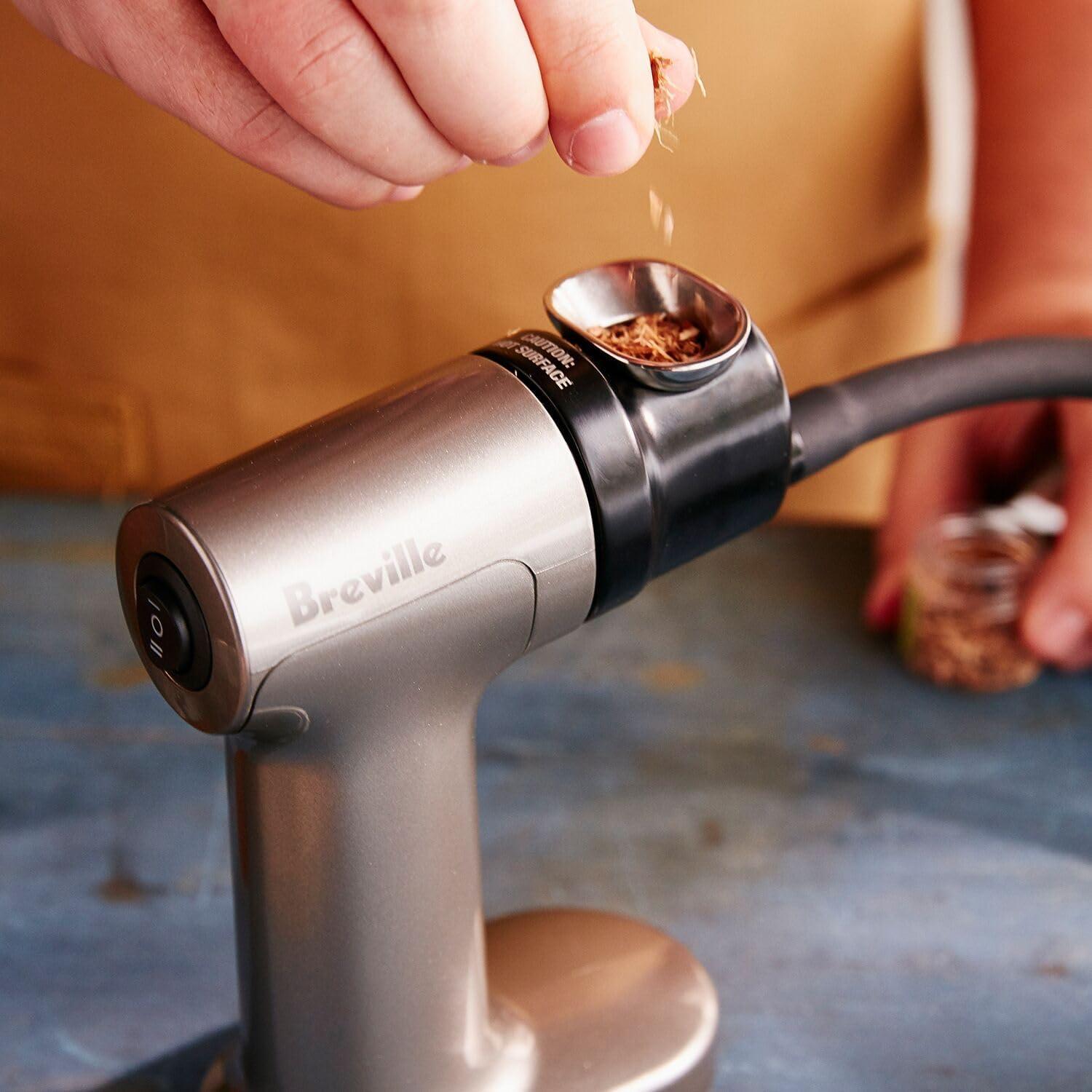 Compact Stainless Steel Cordless Smoking Gun with Accessories