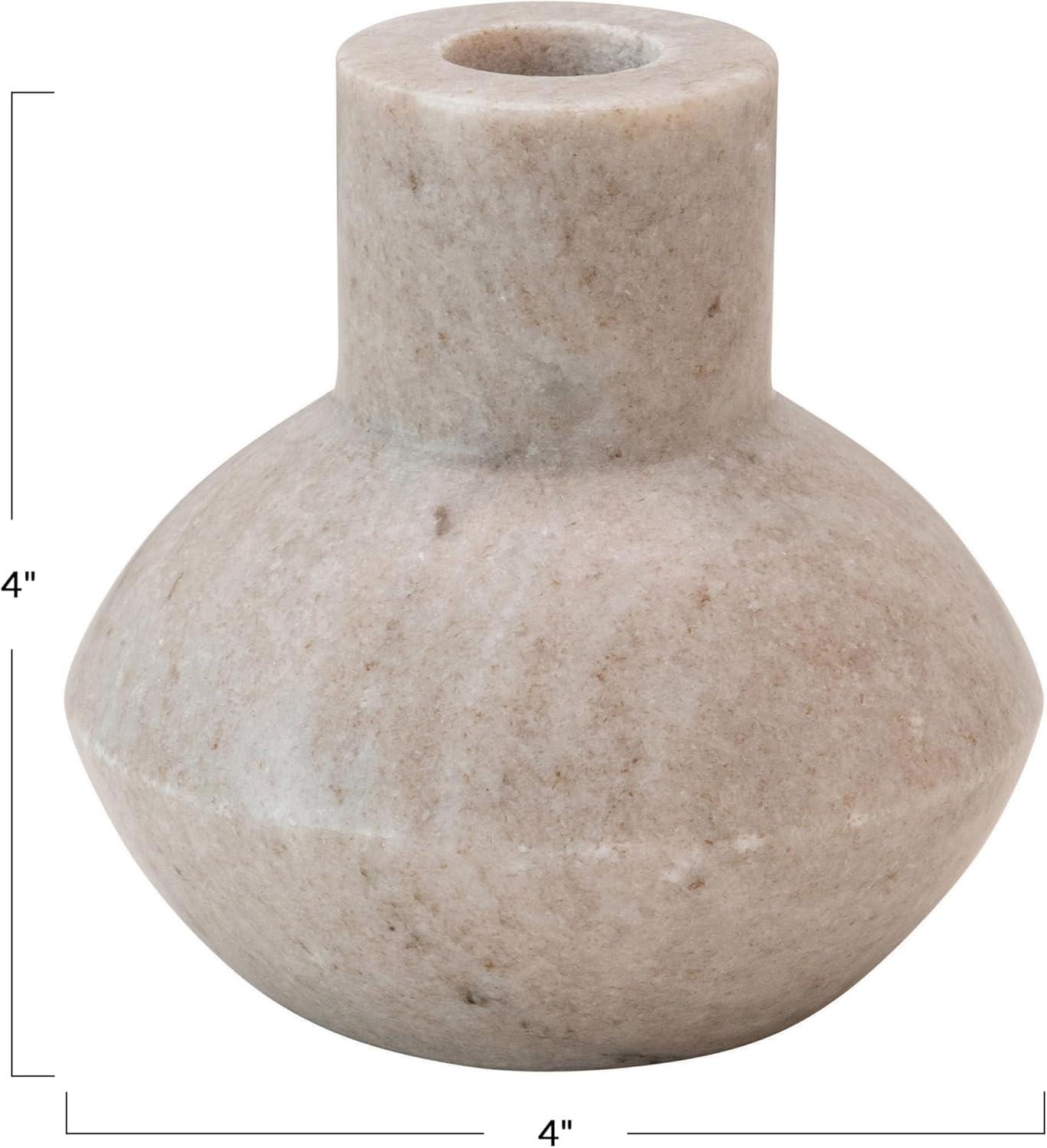 Beige Ceramic Wedding Tabletop Candlestick Holder