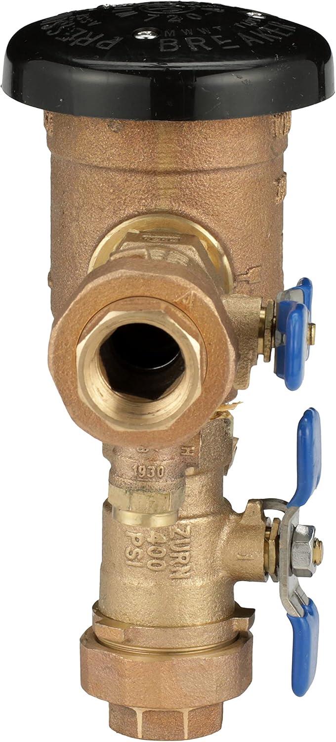 Bronze 1" Pressure Vacuum Breaker Assembly with Union Ball Valves