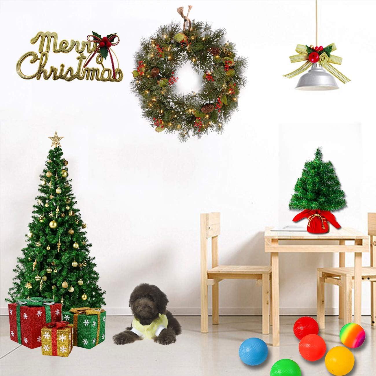 4-Foot Green PVC Tinsel Christmas Tree with Stand