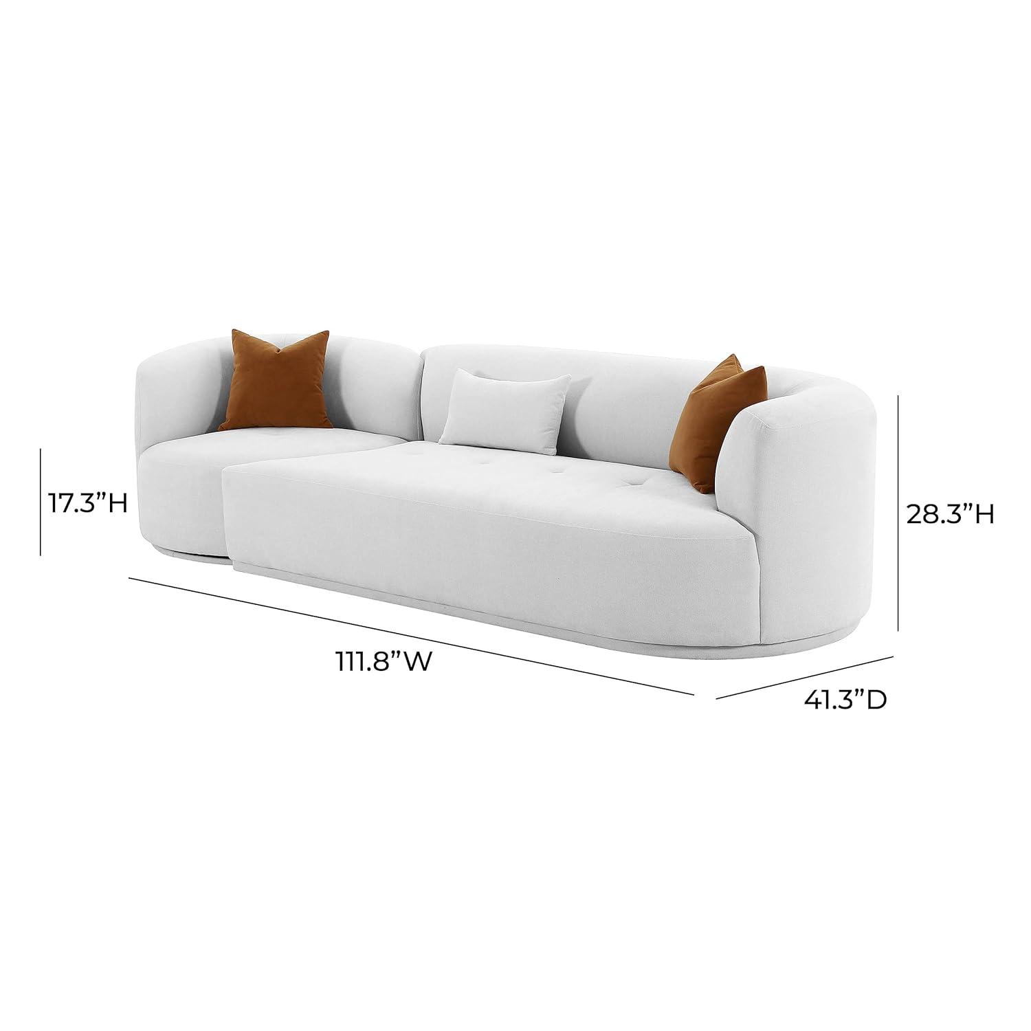 Fickle Boucle 2-Piece Modular RAF Sofa