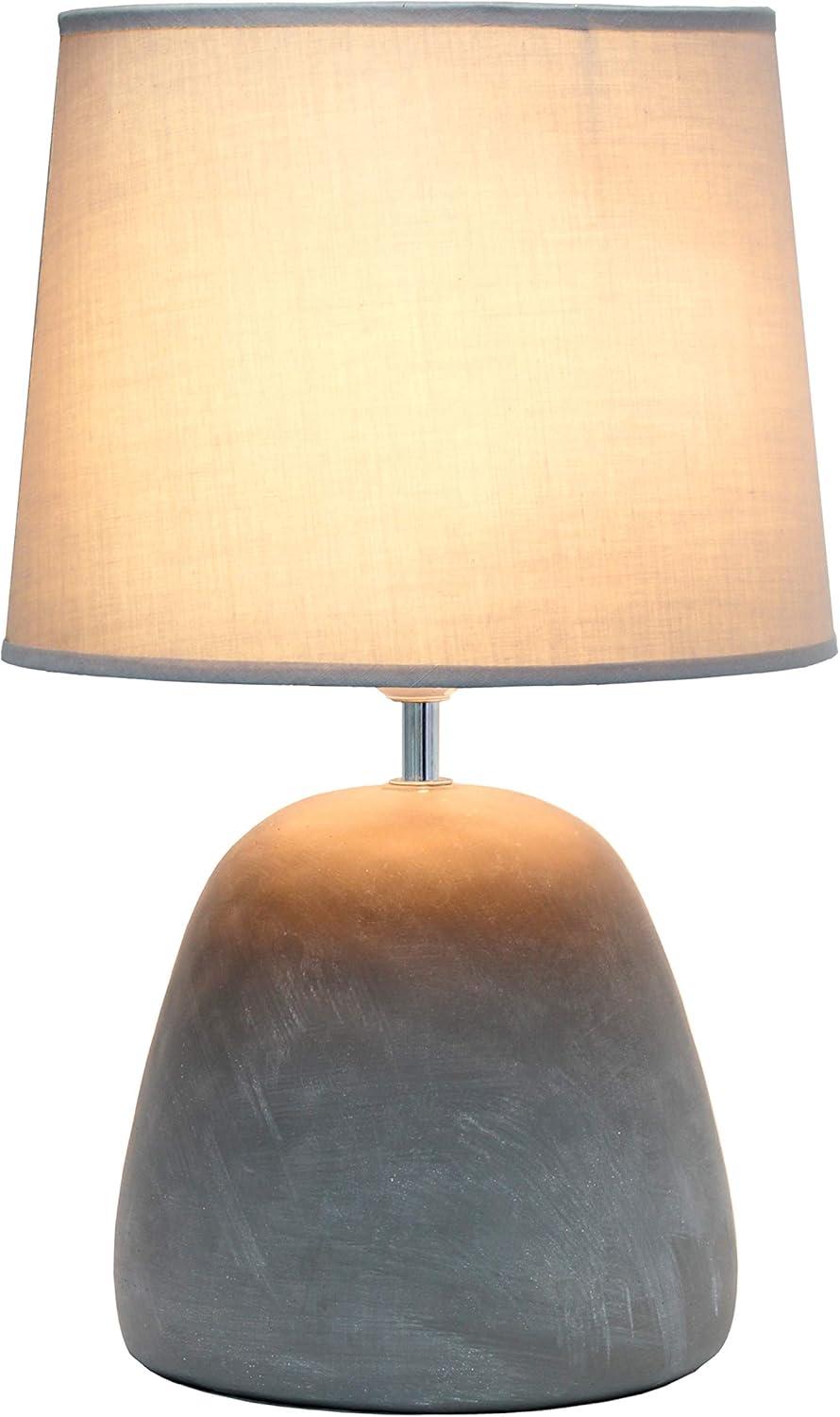 Round Concrete Table Lamp with Shade - Simple Designs