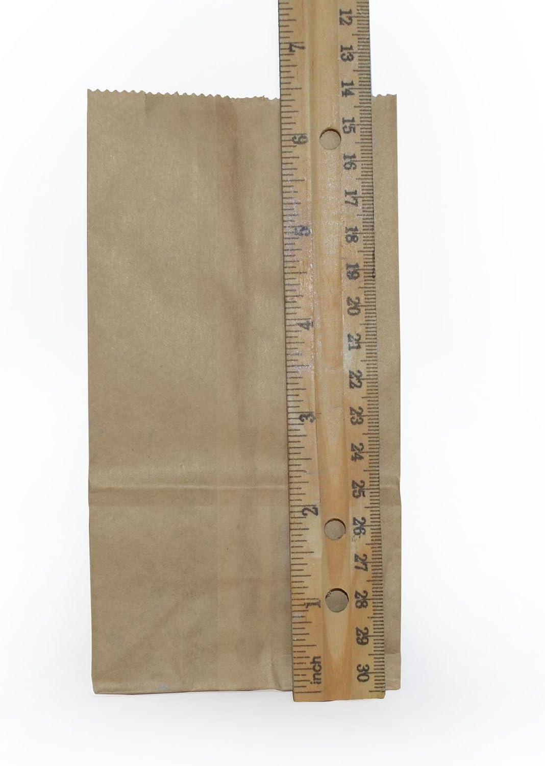 Extra Small Brown Paper Bags 3 x 2 x 6" party favors, Paper Lunch Bags, Grocery Bag, wedding favor bags kraft bags (BROWN, 100 PACK)