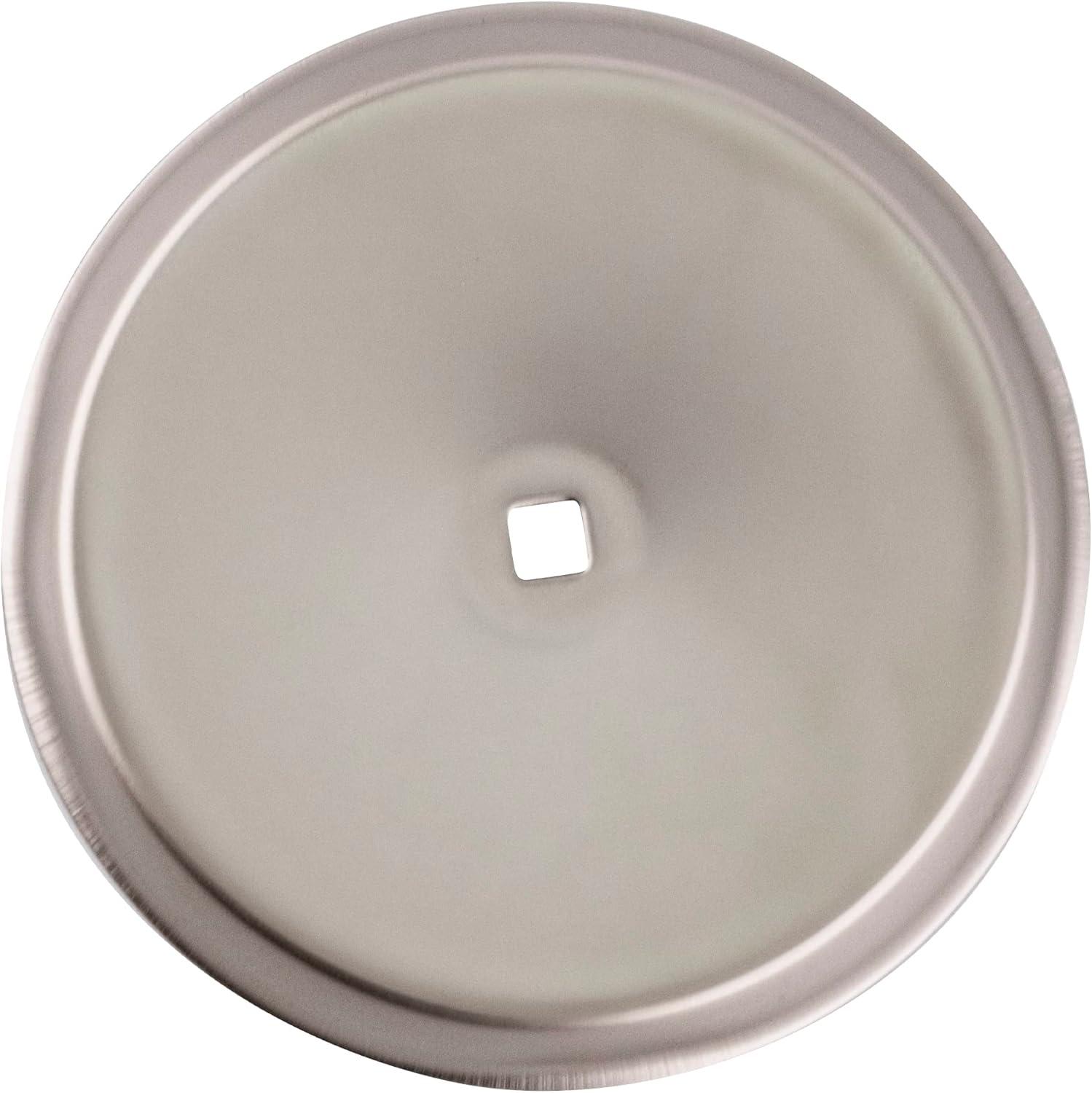 Satin Nickel Round Metal Closet Cabinet Knob with Backplate