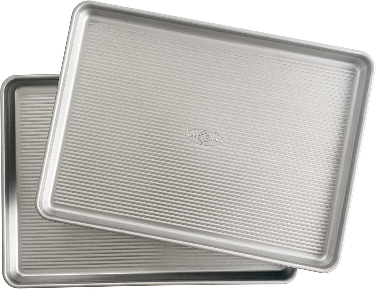 USA Pan Nonstick Quarter Sheet Pan, Set of 2