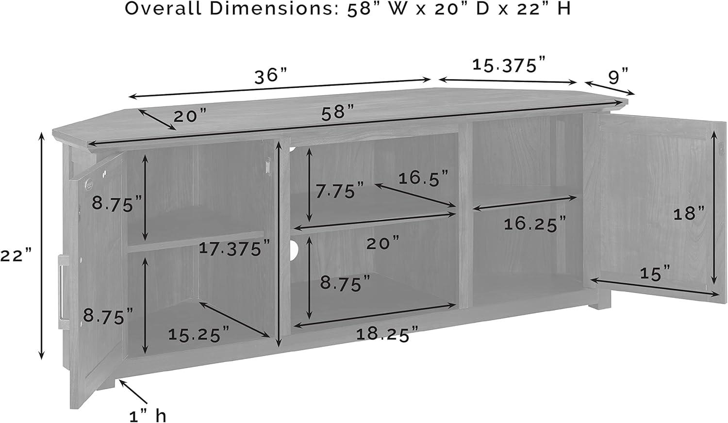 Camden Corner TV Stand for TVs up to 60" - Crosley