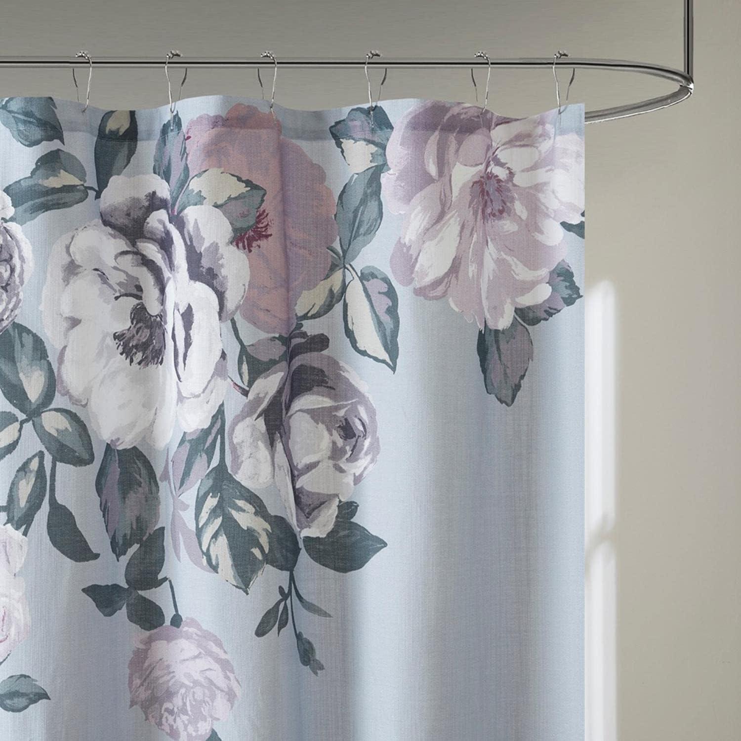 Charisma 100% Cotton Floral Shower Curtain