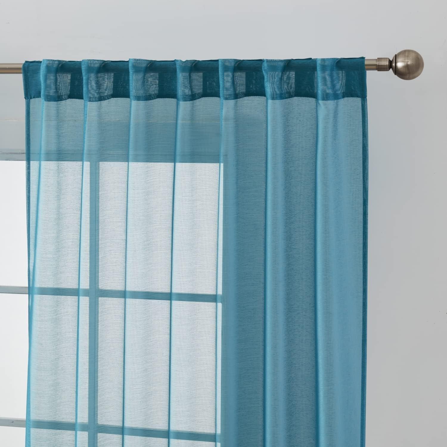 Ebern Designs Lauren Solid Color Semi-Sheer Rod Pocket Curtain Panels & Reviews | Wayfair