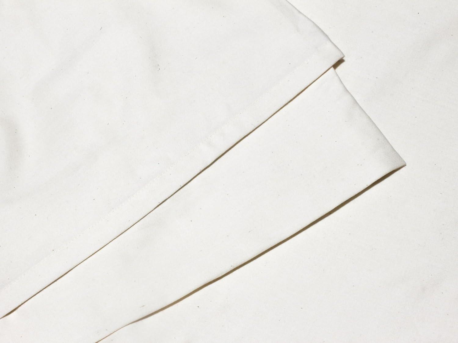 Organic Cotton Standard Size Pillowcases - GOTS Certified, Set of 2, Unbleached, Off-White, Dye-Free All Natural Cotton Pillow Cases - 100% Cotton (Off-White, Standard Size - Set of 2)