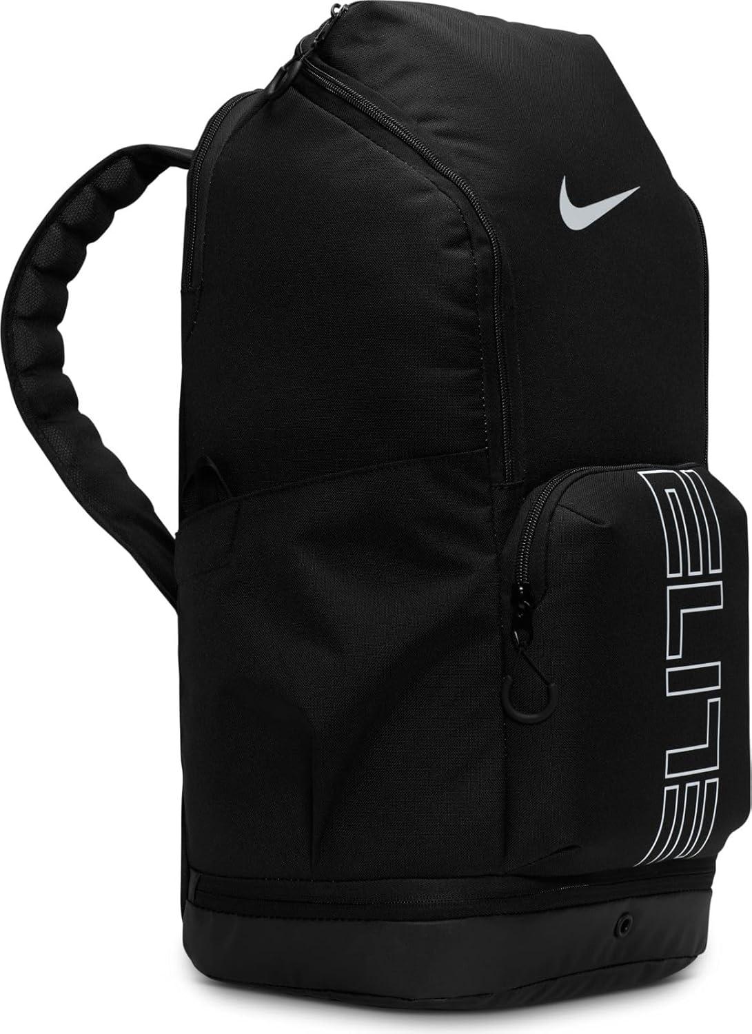 Nike Men's Hoops Elite Backpack, Black Anthracite and Metallic Silver
