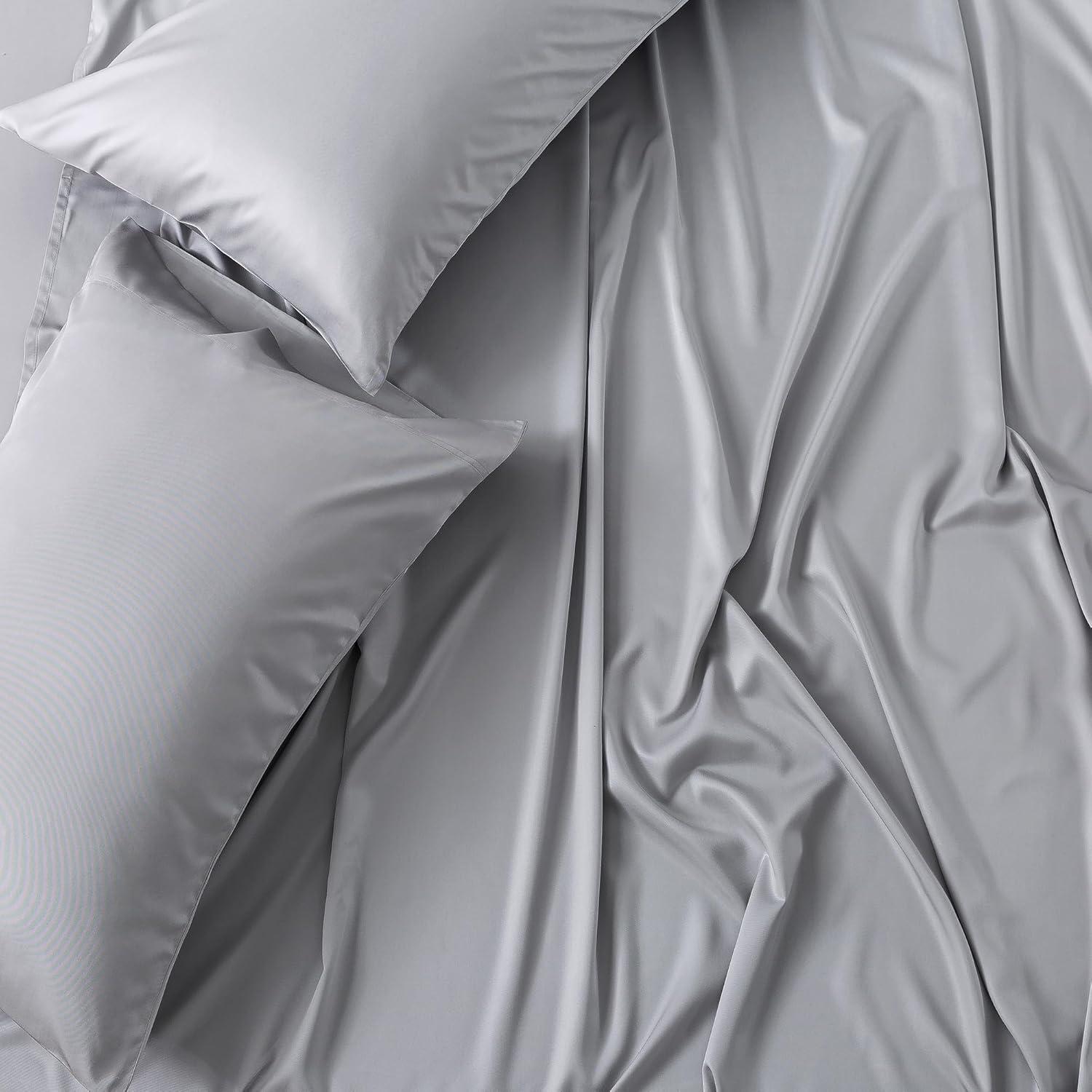 White Bamboo Deep Pocket King Sheet Set