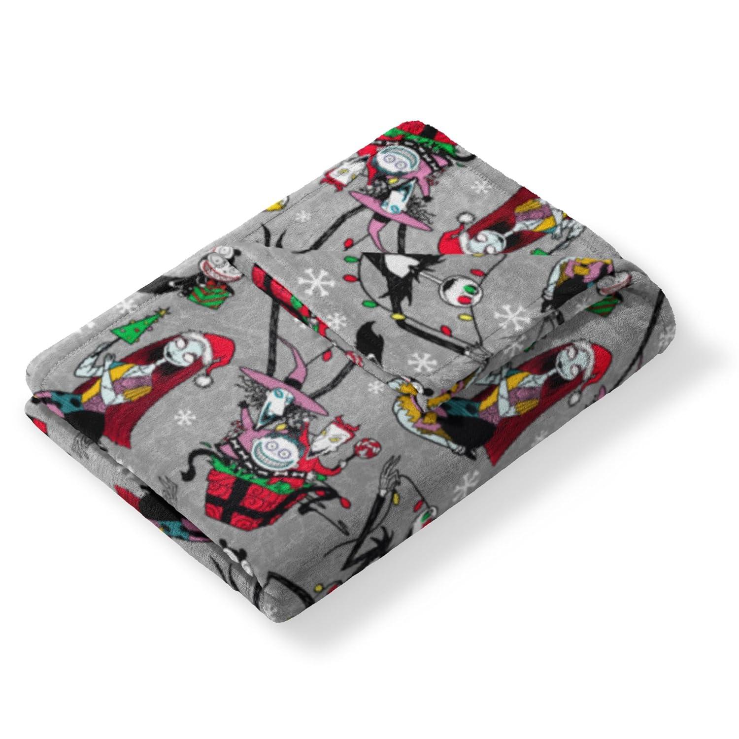 Northwest Character Hugger Pillow & Silk Touch Throw Blanket Set, 40" x 50", The Nightmare Before Christmas Freaky Festivities