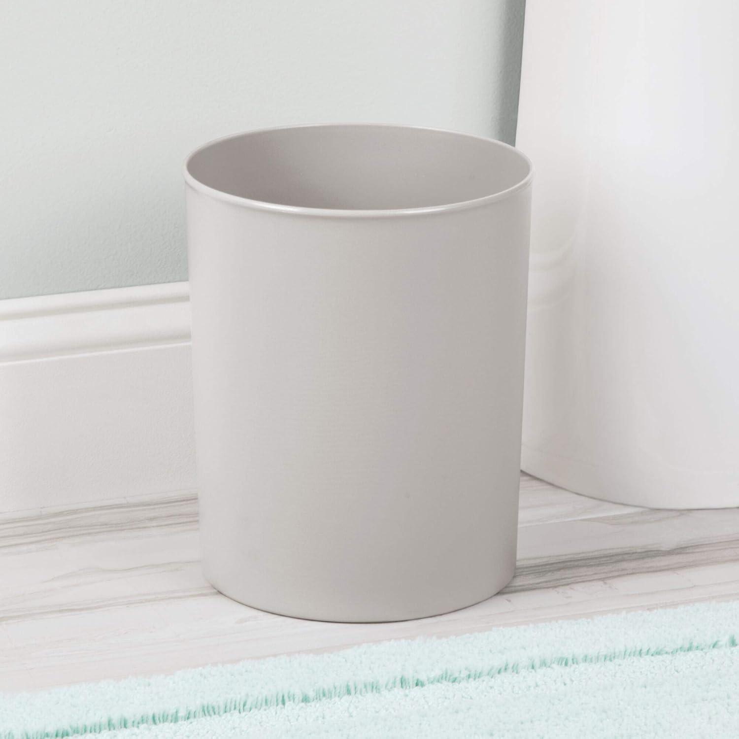 iDesign iDesign Franklin BPA-Free Plastic Round Waste Basket - 8" x 8" x 9.75"