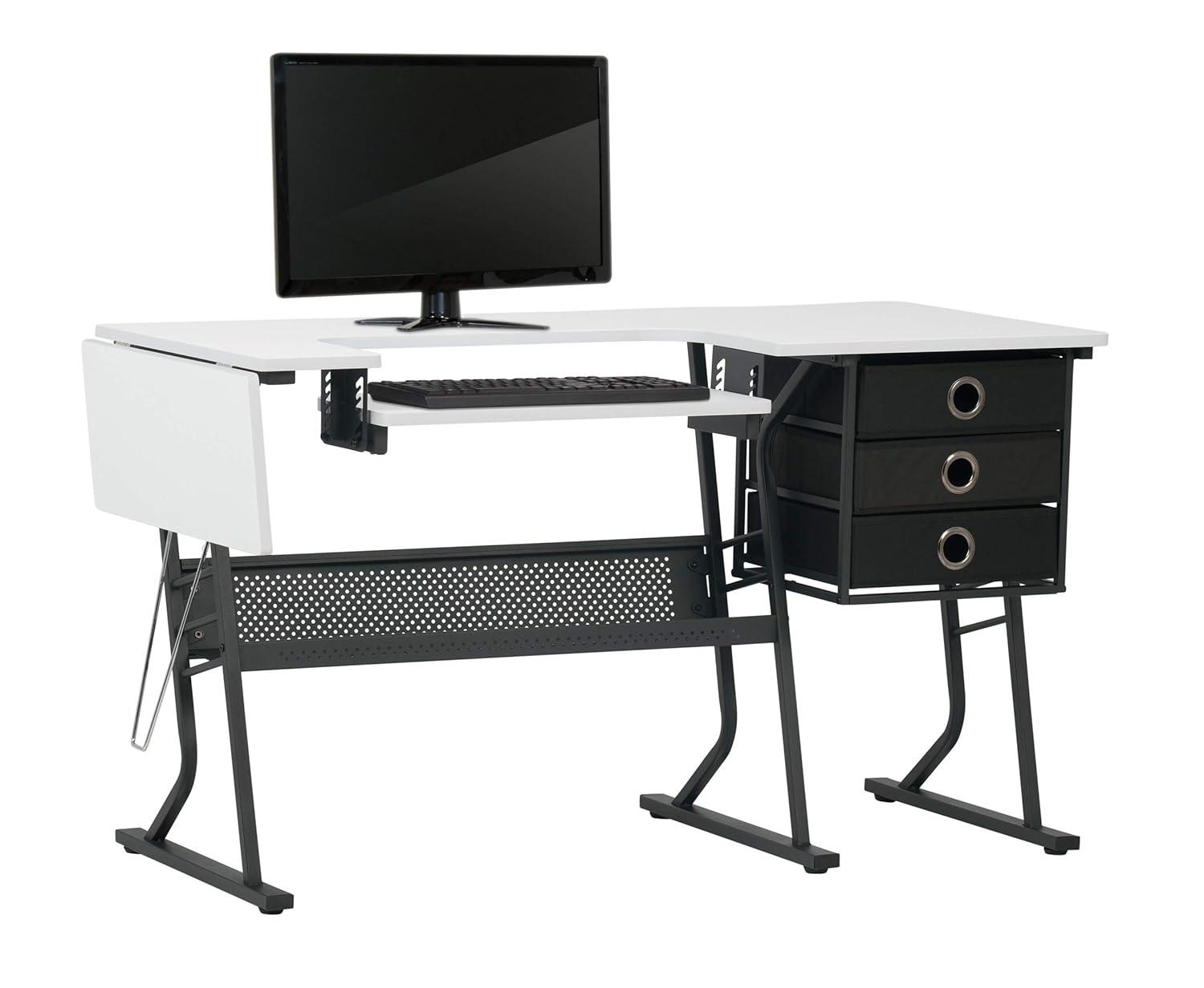 Sew Ready 60.25'' x 23.75'' Sewing Table with Sewing Machine Platform