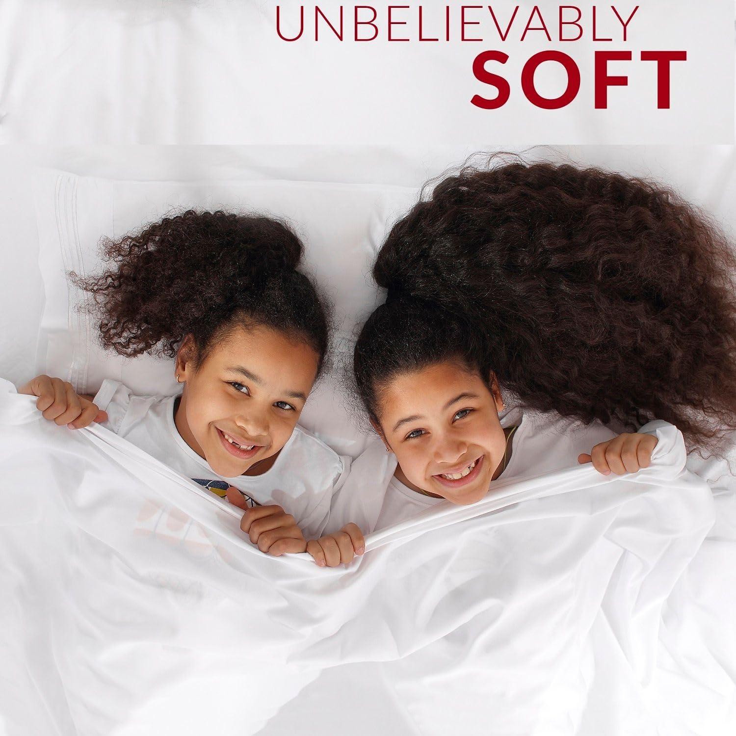 Mellanni Brushed Microfiber Sheet Set, Full, Beige, 4 Piece