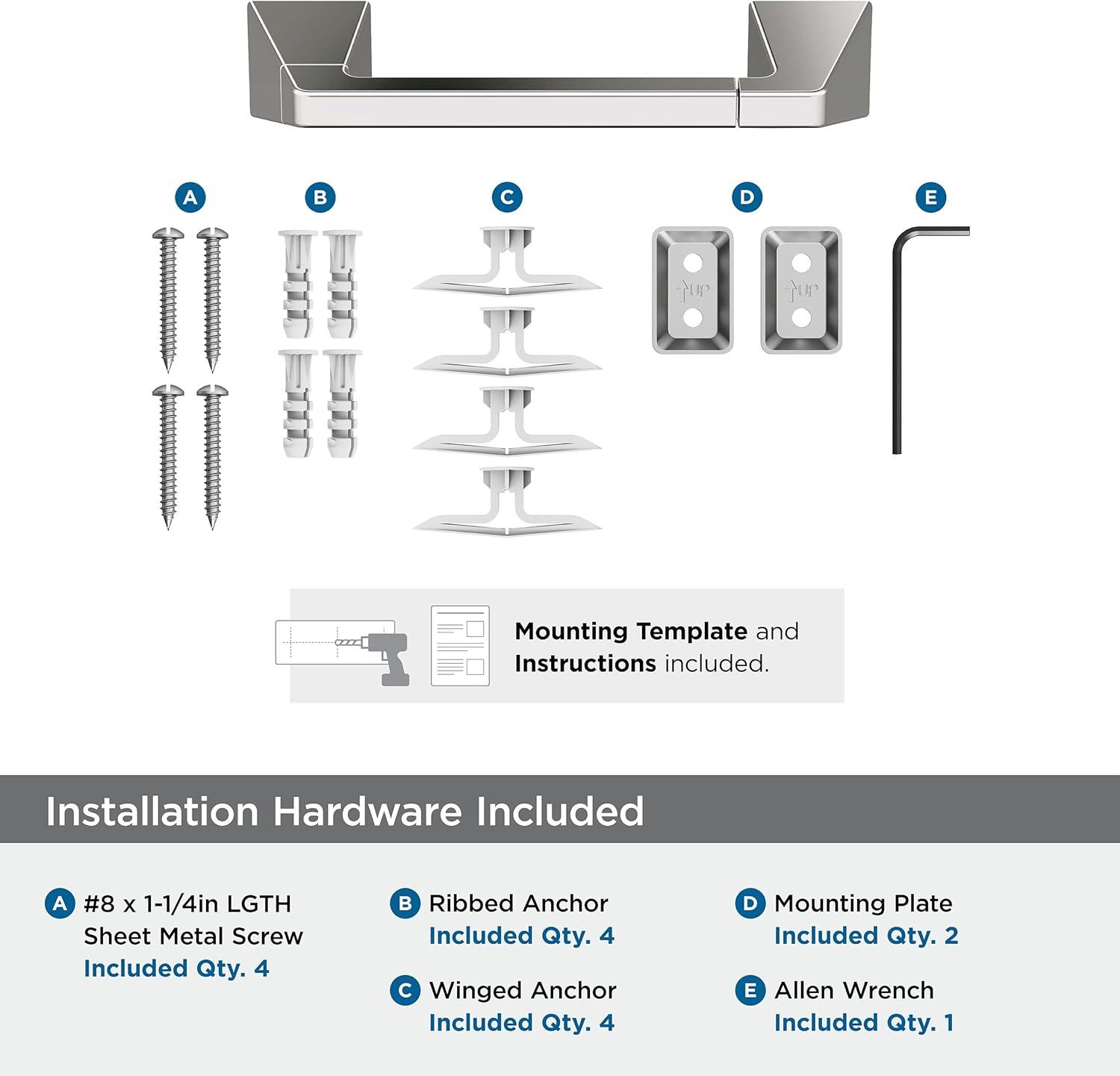 Amerock Blackrock Polished Nickel Pivoting Double Post Tissue Holder