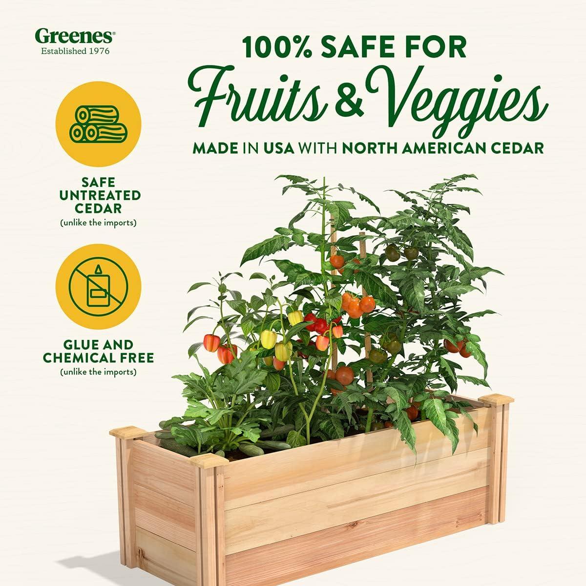 Premium Cedar Raised Garden Bed for Outdoor Use