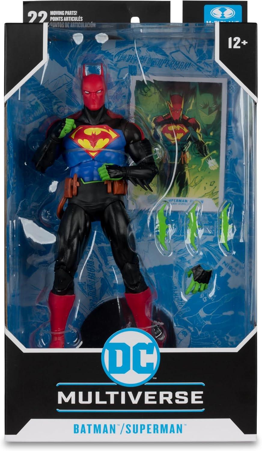 DC Multiverse - World's Finest - 7" Batman / Superman Fusion Action Figure, McFarlane Toys, Gifts