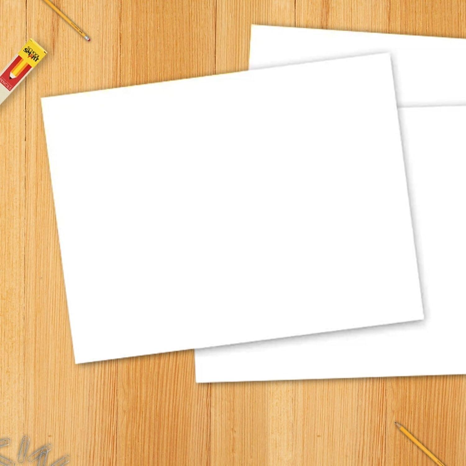 School Smart Railroad Board, 22 x 28 Inches, 4-Ply, White, Pack of 25