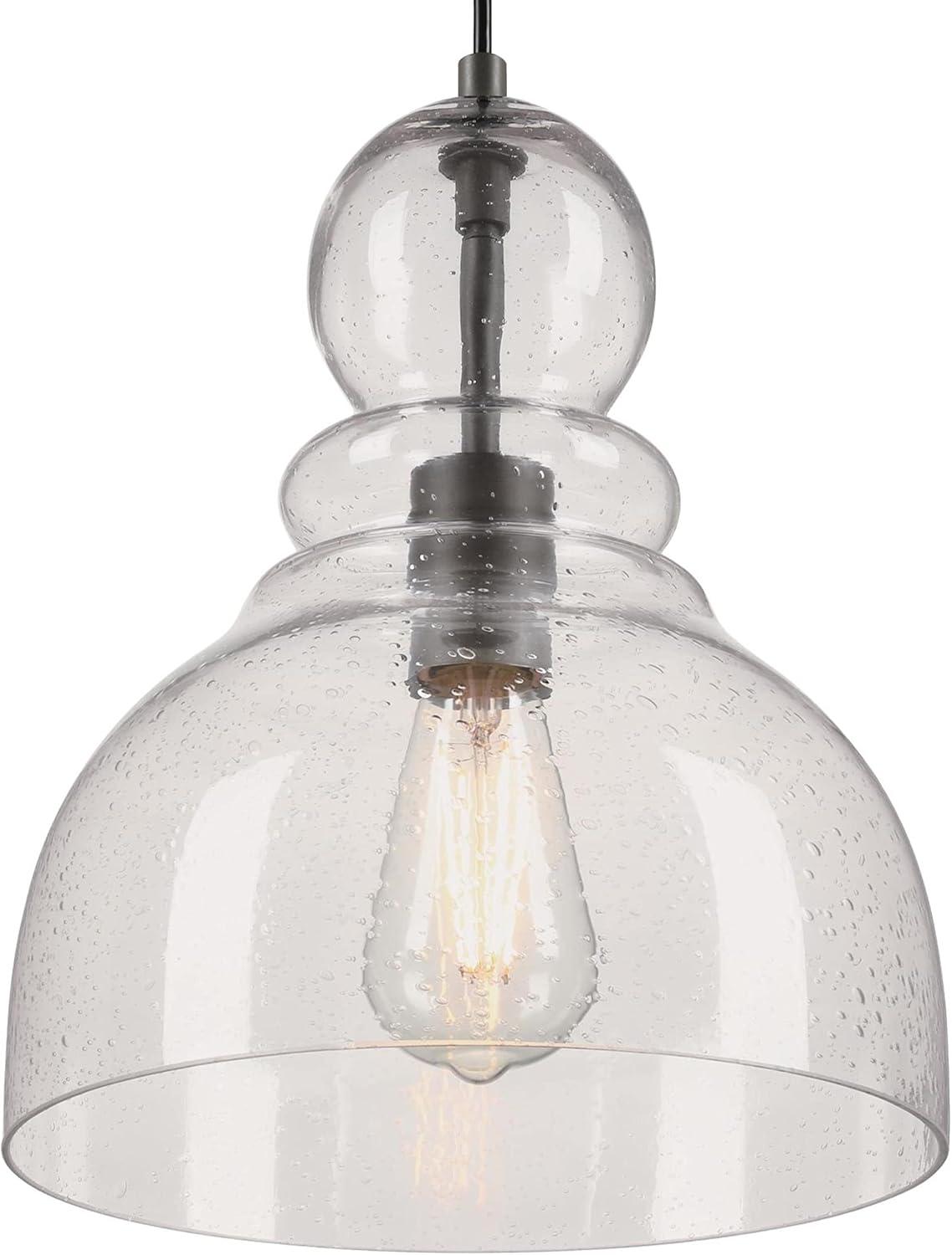 Westinghouse 6129900 Fiona 10" Wide Mini Pendant - Black-Bronze