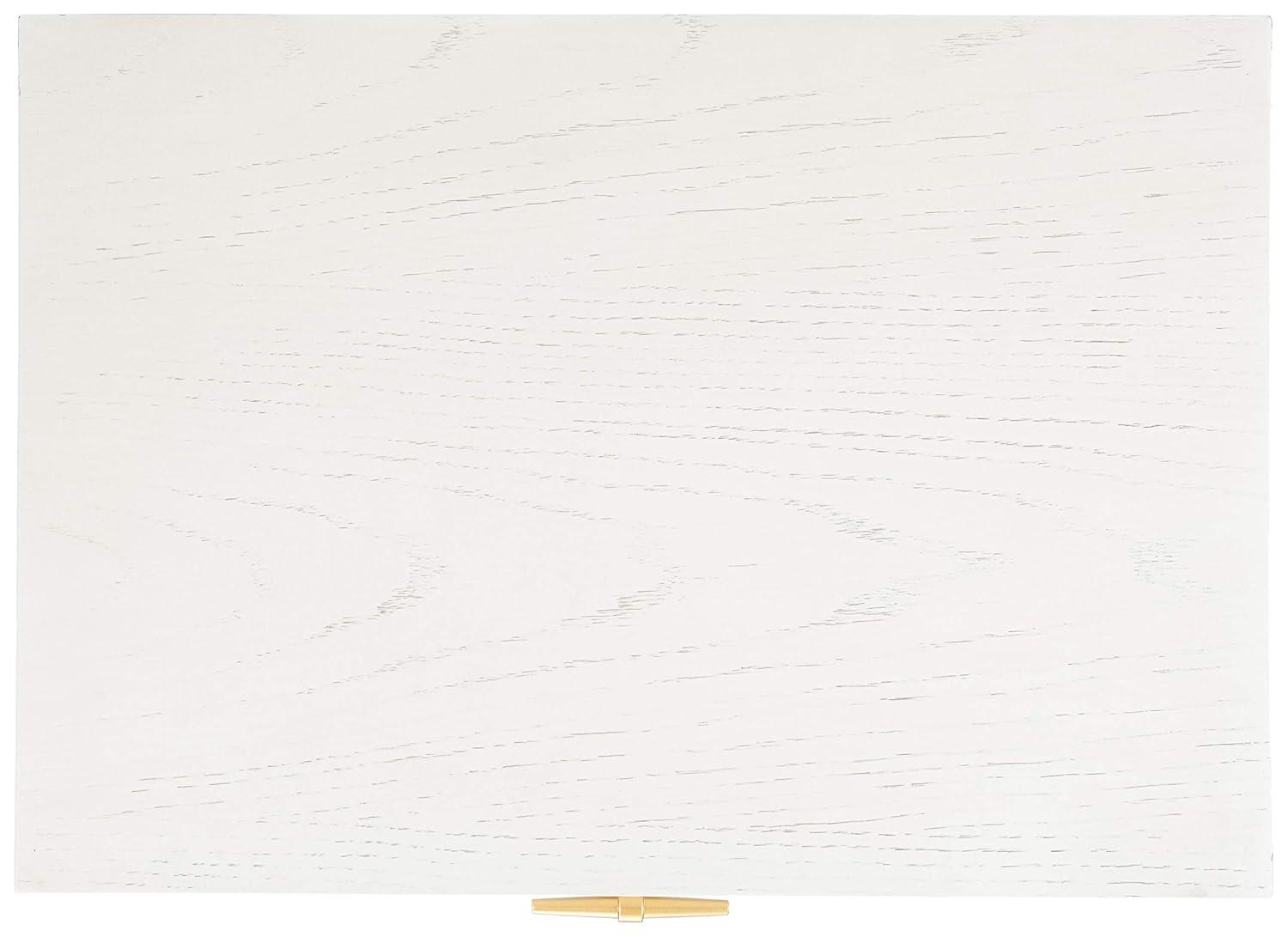 Fenno 2 Drawer Nightstand - NST6401 - White Washed/Brass - Safavieh