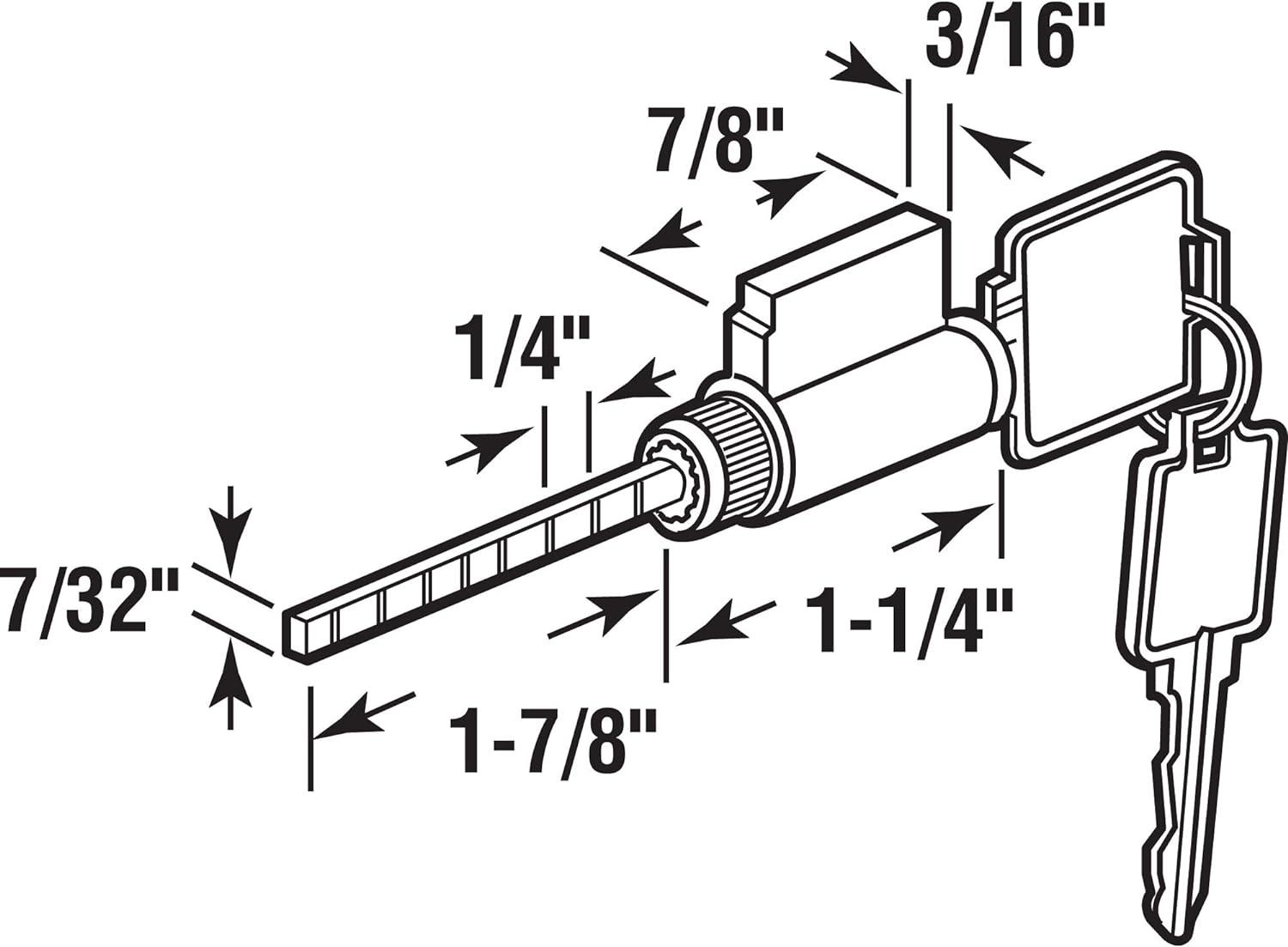 Cylinder Lock, 1-7/8 in. Tailpiece, Fits Weiser®, Kwikset® and Weslock® (Single Pack)